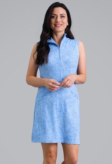 Annie Sleeveless Mock Neck Dress