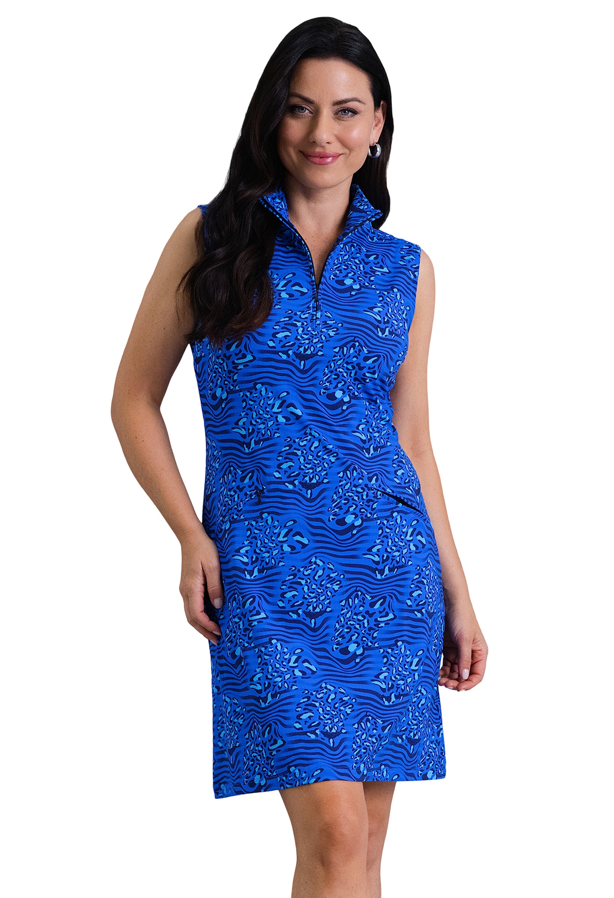 Yun Sleeveless Mock Neck Dress