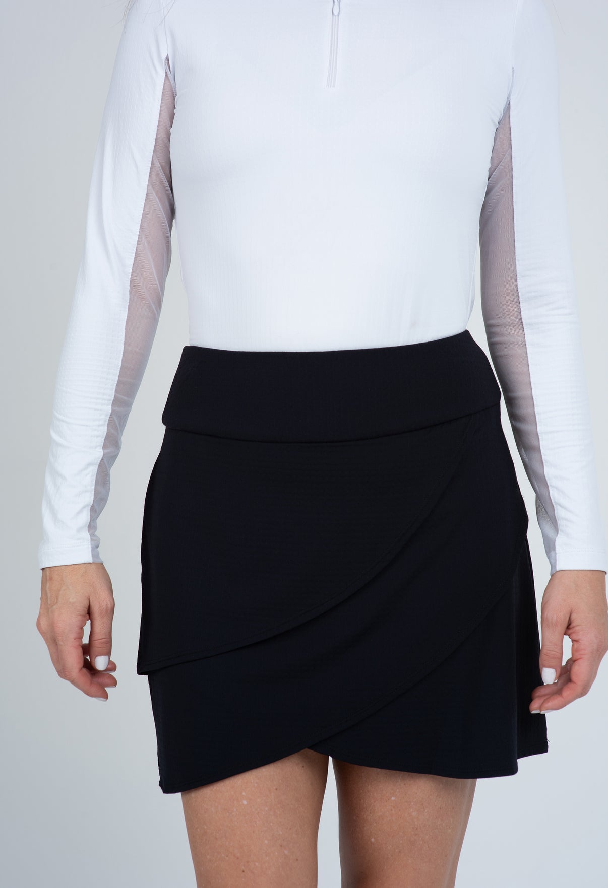 IBKÜL - Solid Layered Skort - 60000 - Color: Black