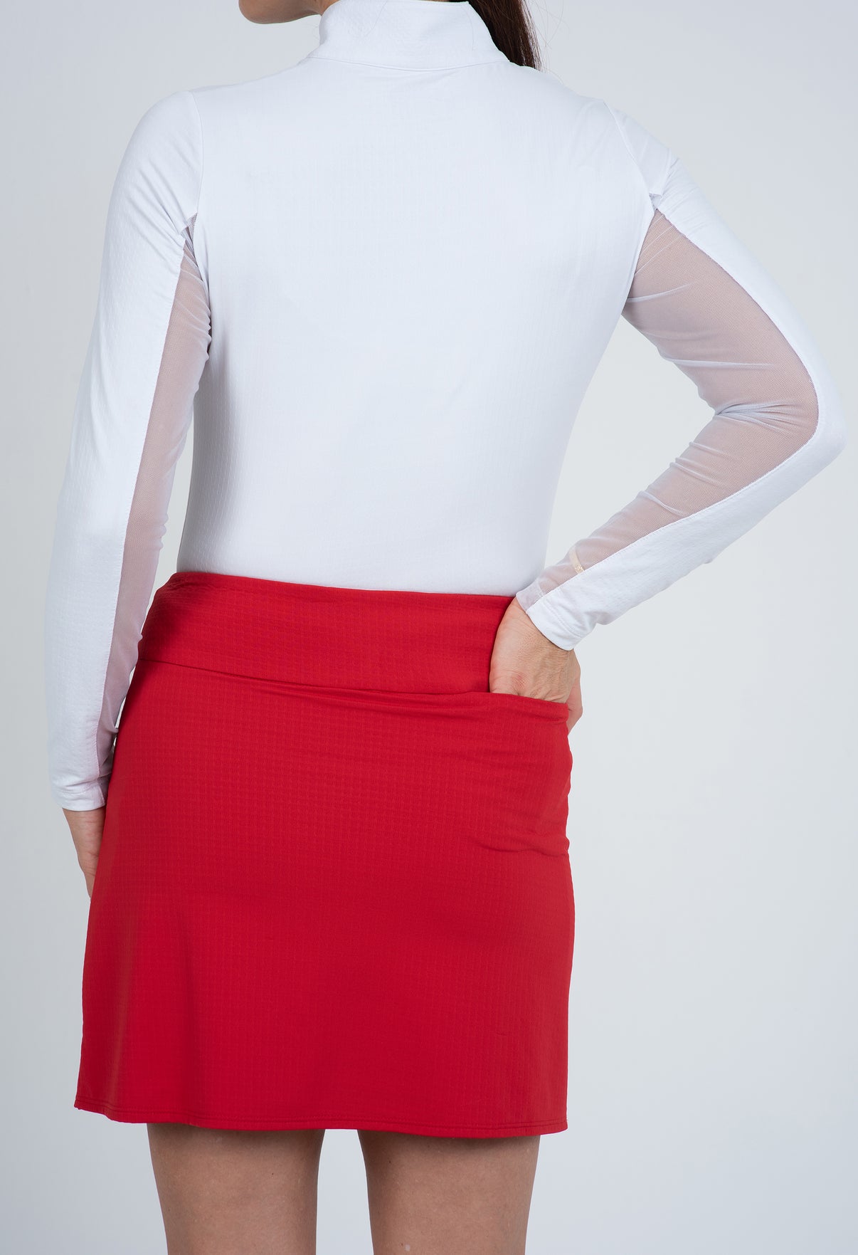 IBKÜL - Solid Layered Skort - 60000 - Color: Red