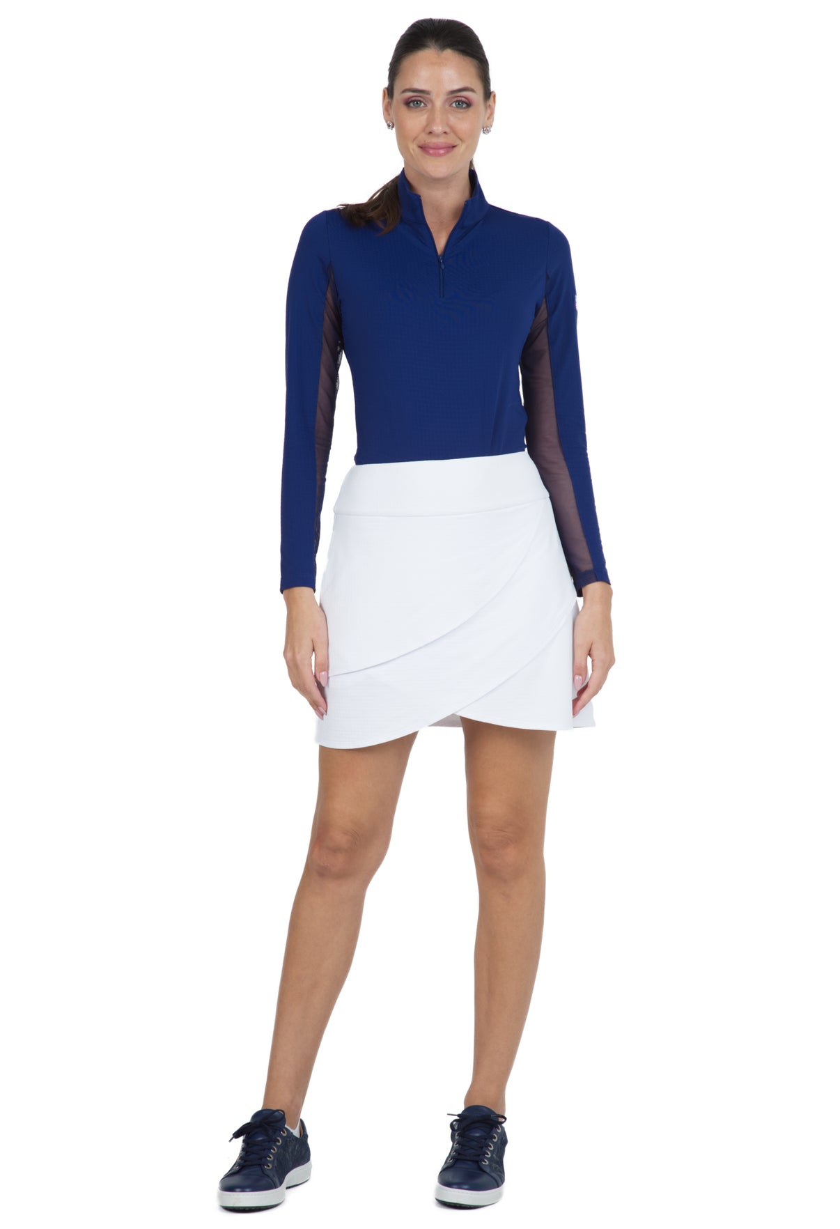 IBKÜL - Solid Layered Skort - 60000 - Color: White