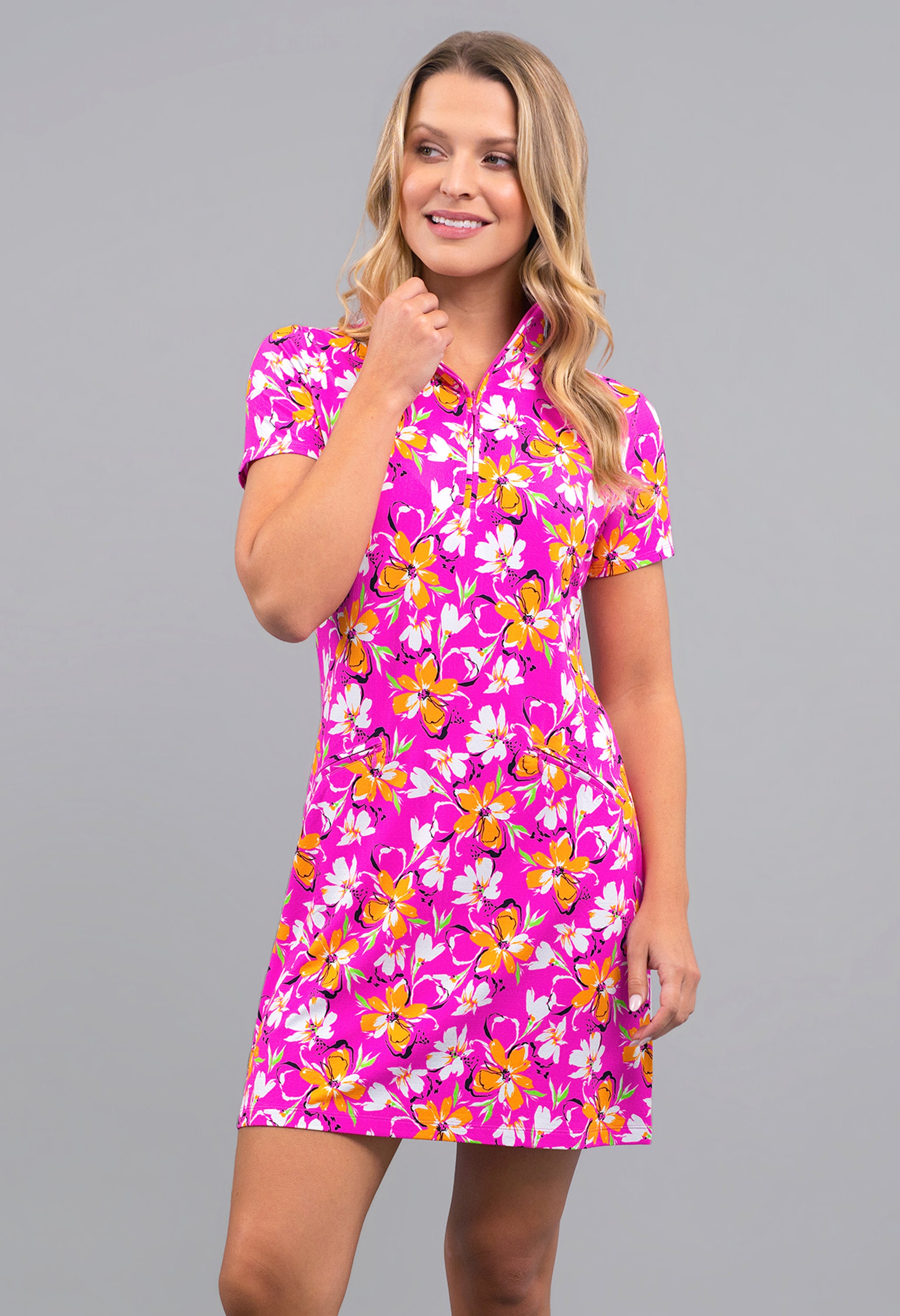 Eleanor Short Sleeve Mock Dress