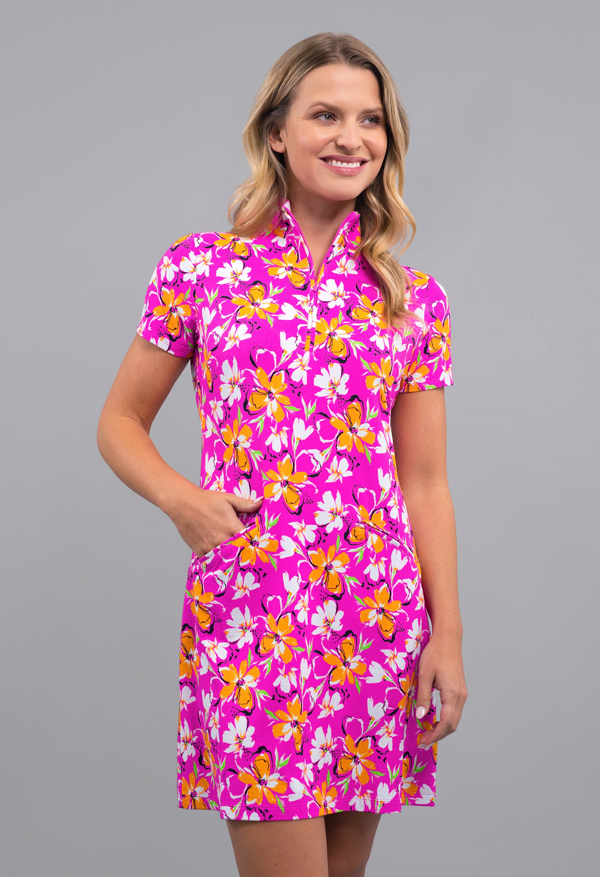 Eleanor Short Sleeve Mock Dress