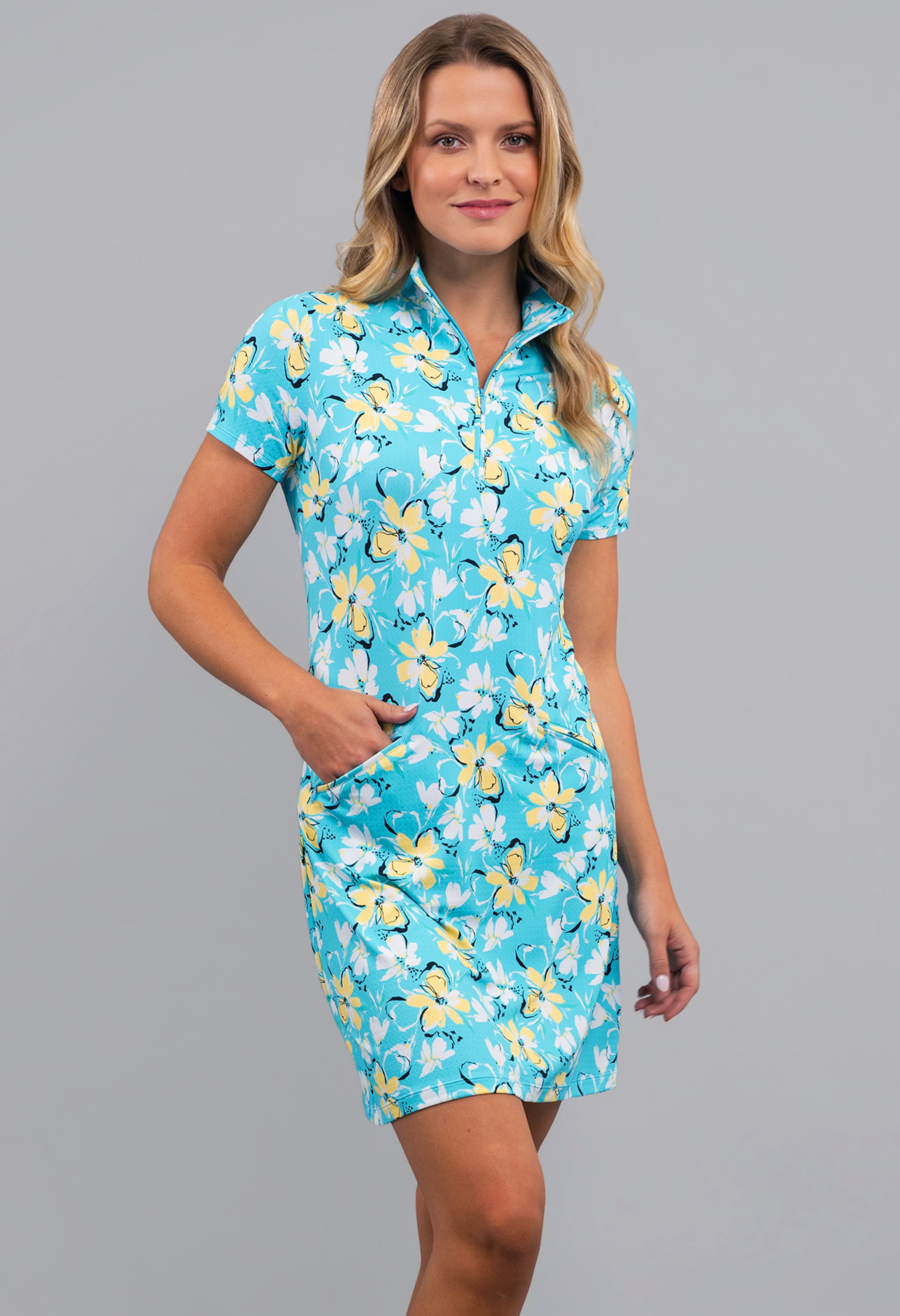 Eleanor Short Sleeve Mock Dress