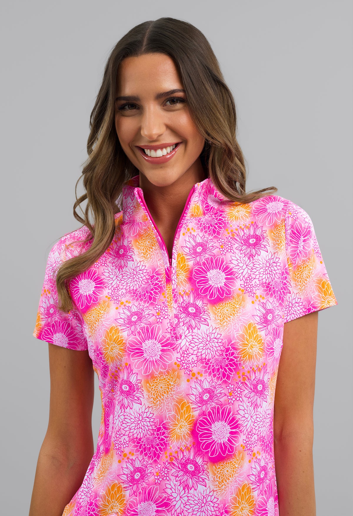 Blossom Short Sleeve Mock Dress
