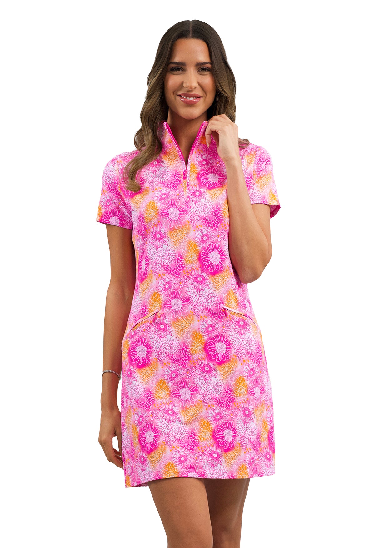 Blossom Short Sleeve Mock Dress