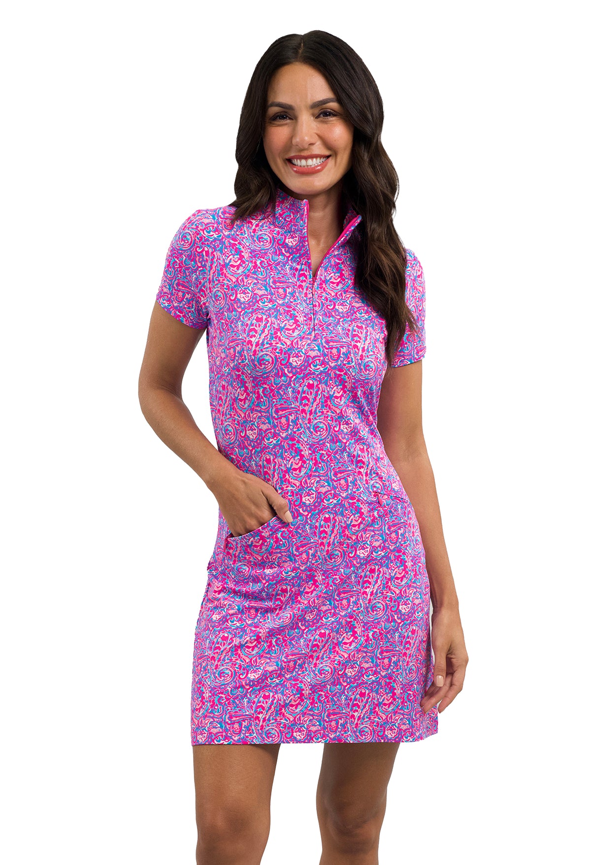 Bianca Short Sleeve Mock Dress