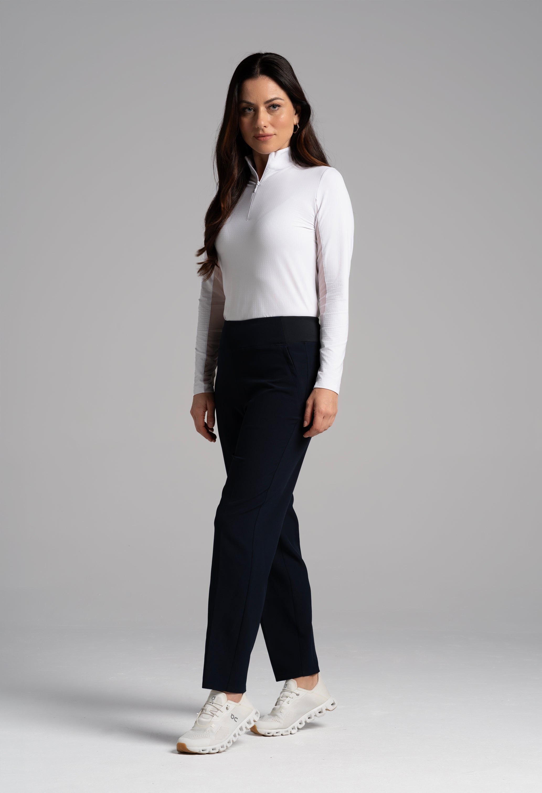 IBKÜL - Solid Knit Ankle Pants - 70000 - Color: Black