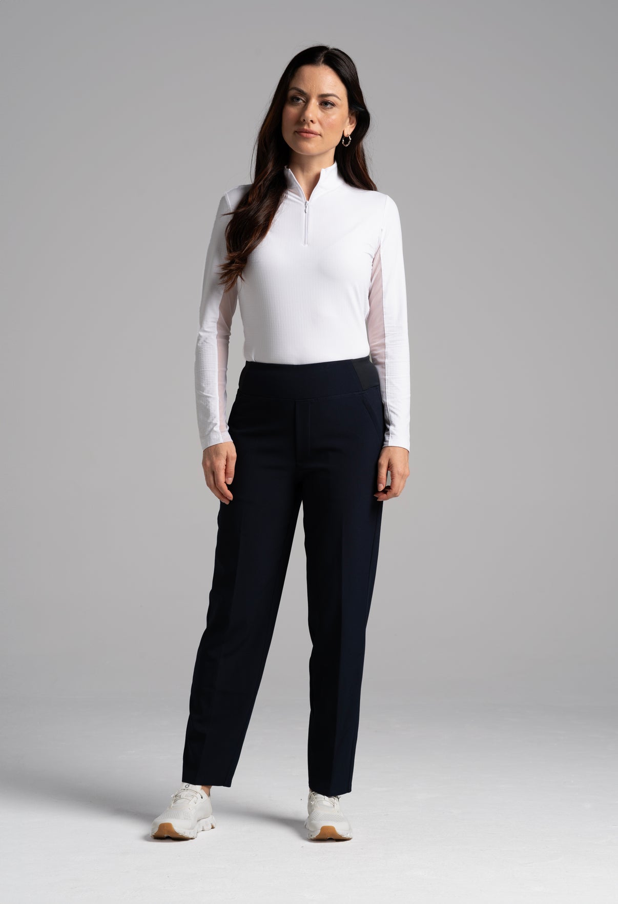 IBKÜL - Solid Knit Ankle Pants - 70000 - Color: Black