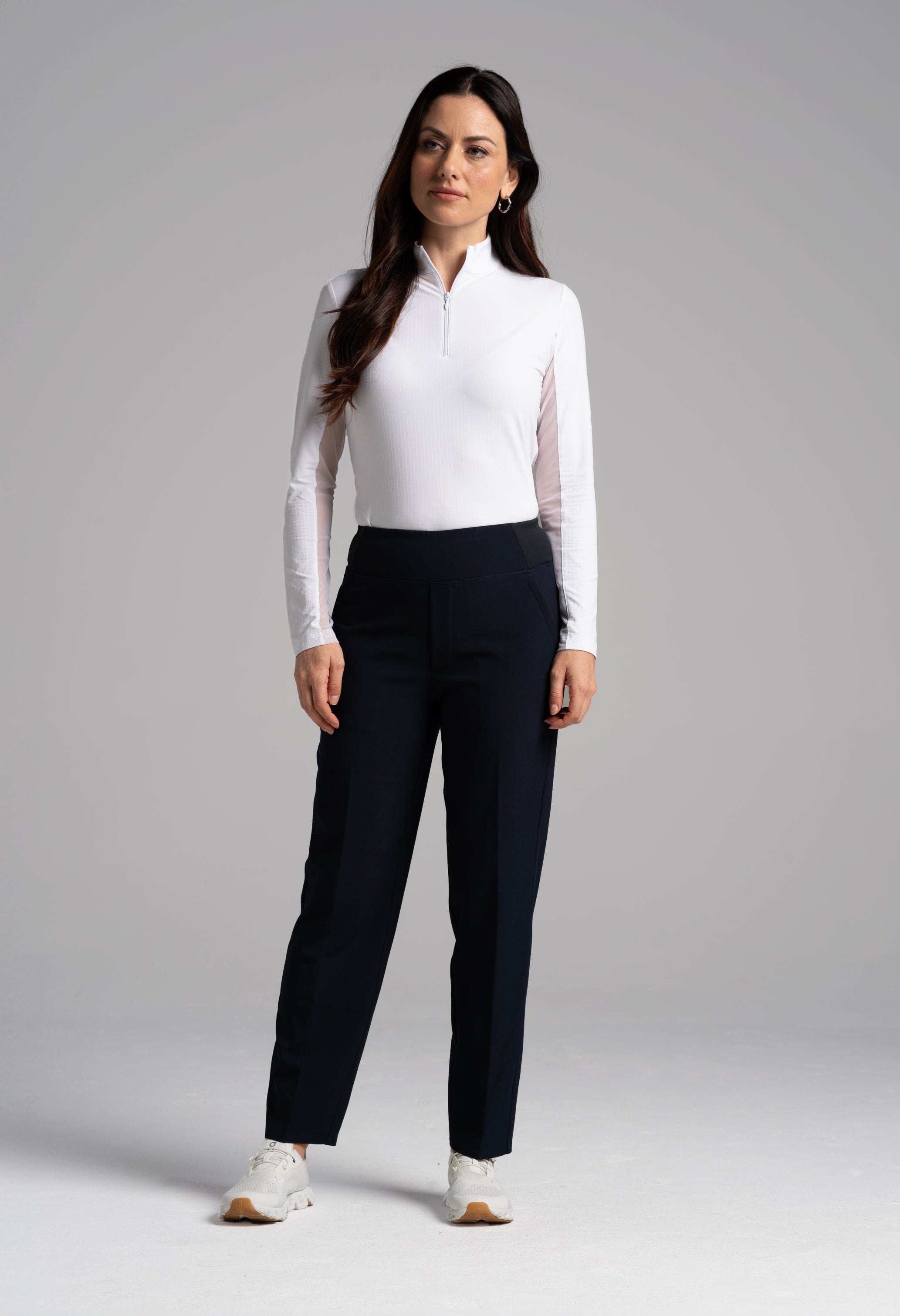 IBKÜL - Solid Knit Ankle Pants - 70000 - Color: Black