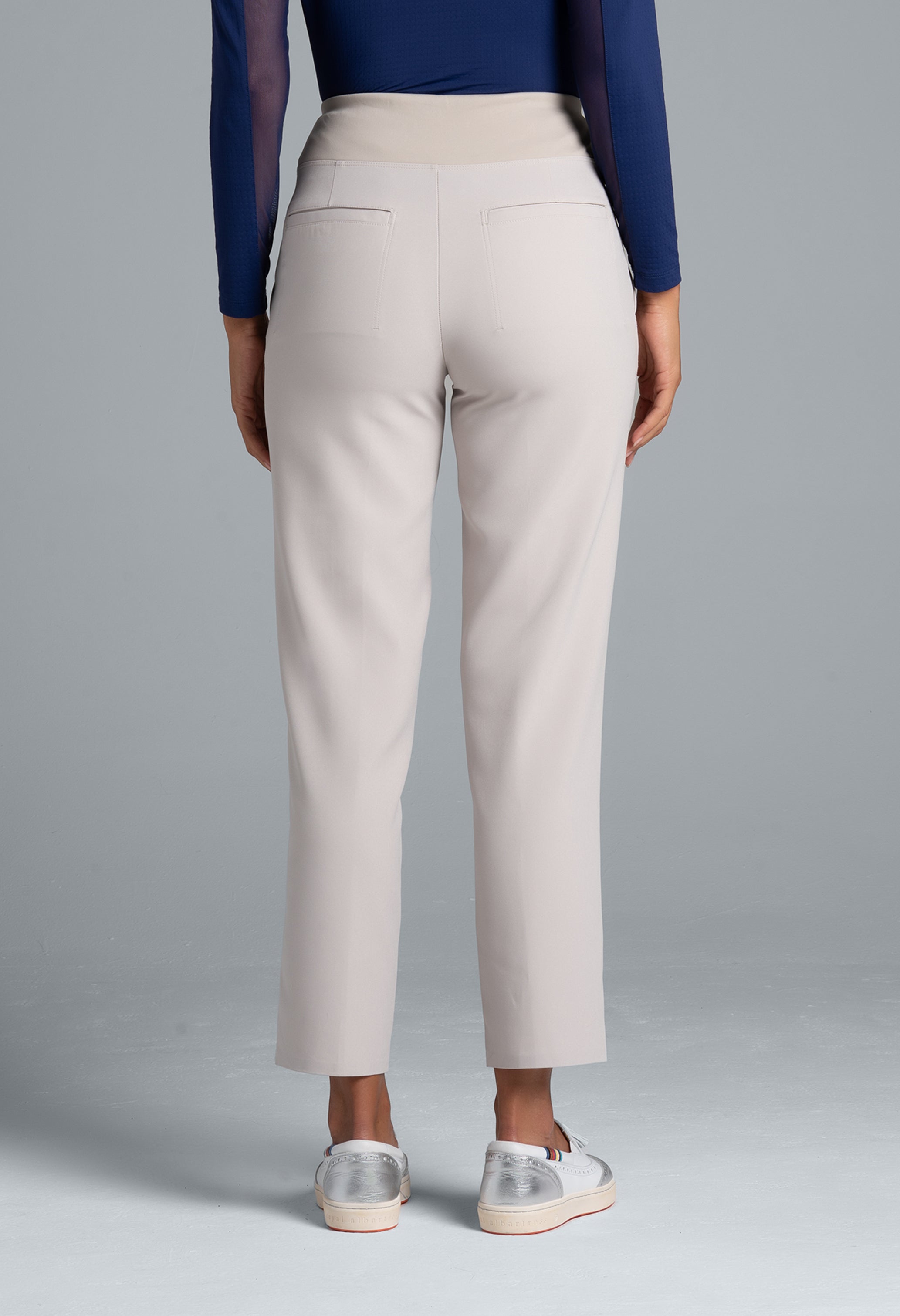 Solid Knit Ankle Pants