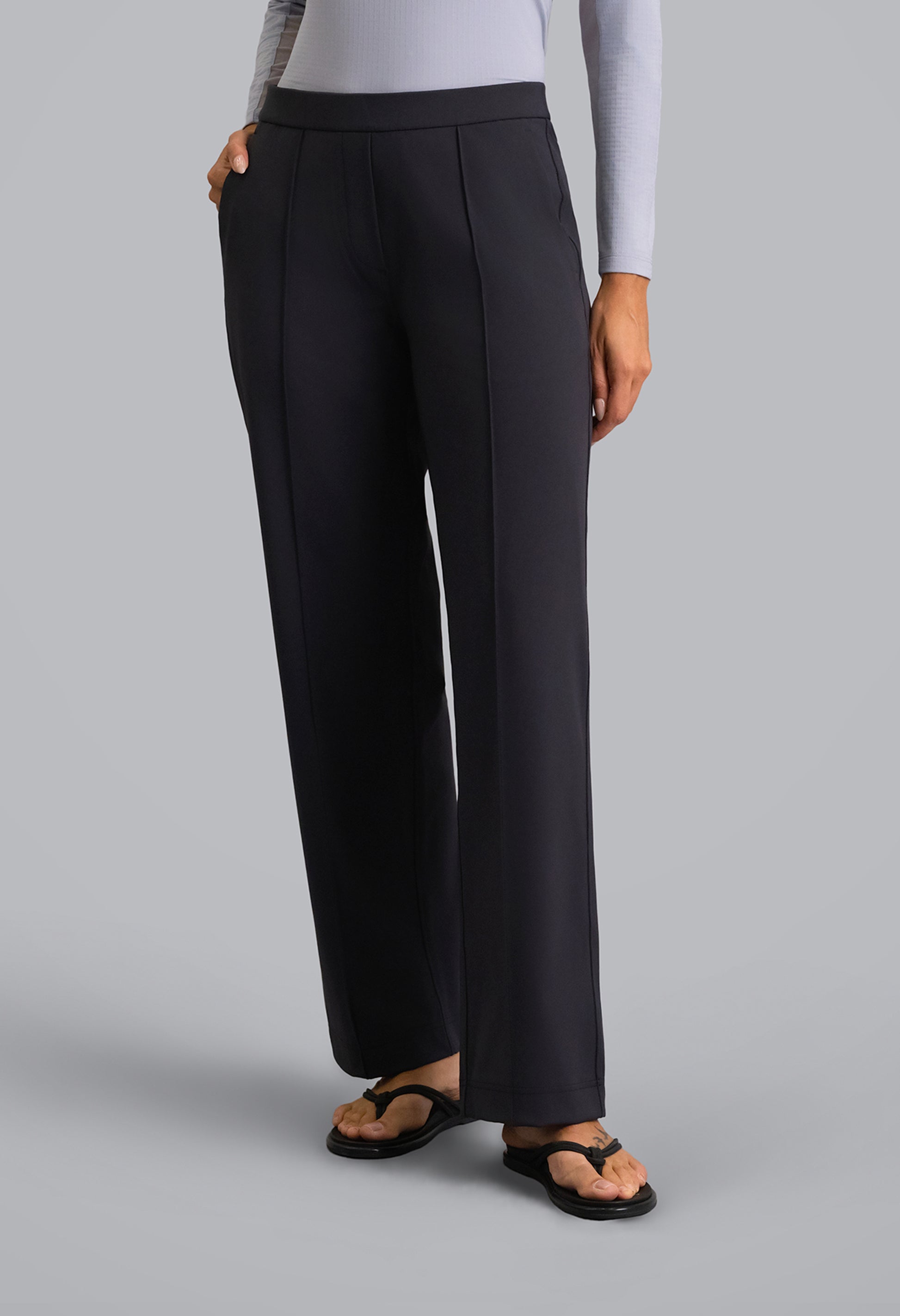 IBKÜL - Straight Leg Performance Pant - Color: Charcoal