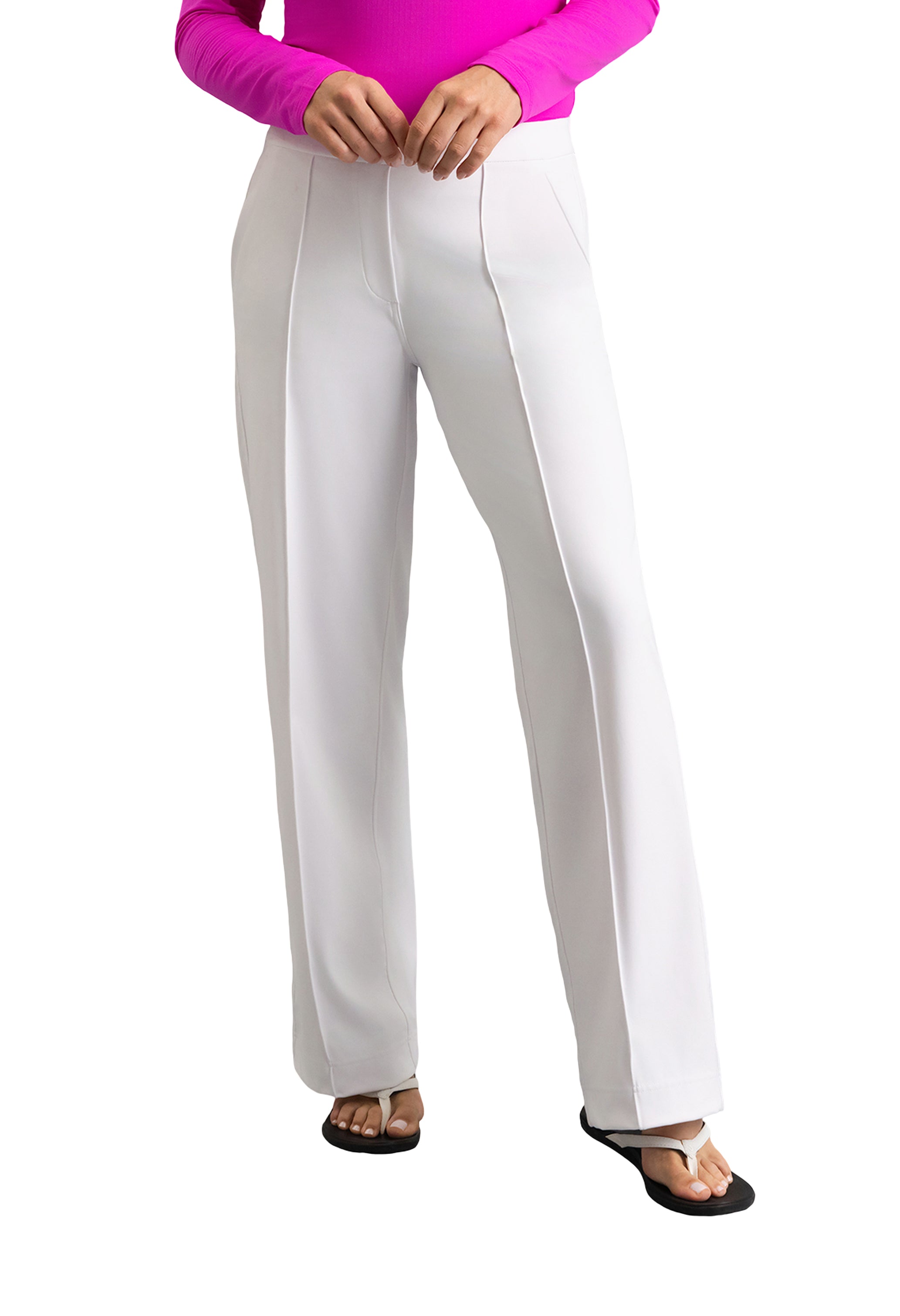 IBKÜL - Straight Leg Performance Pant - Color: White