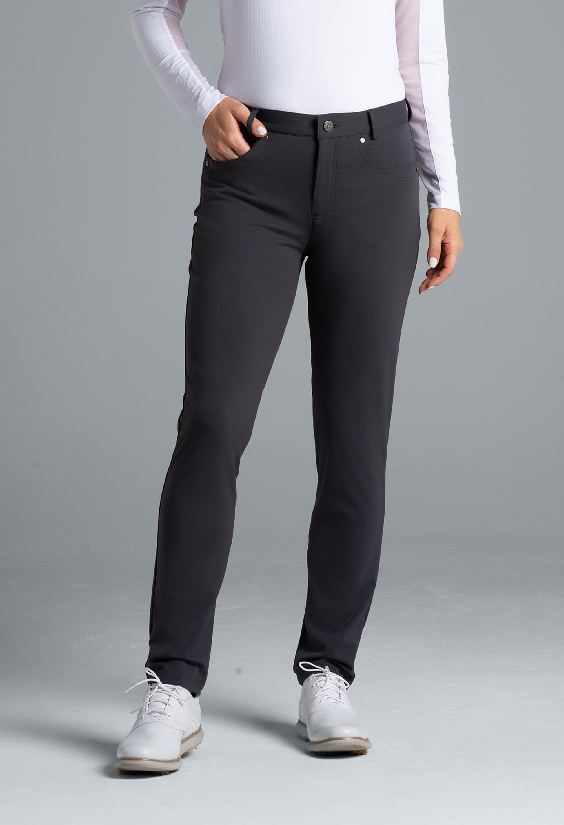 IBKÜL - 5 Pocket Performance Pant - 75002 - Color: Charcoal