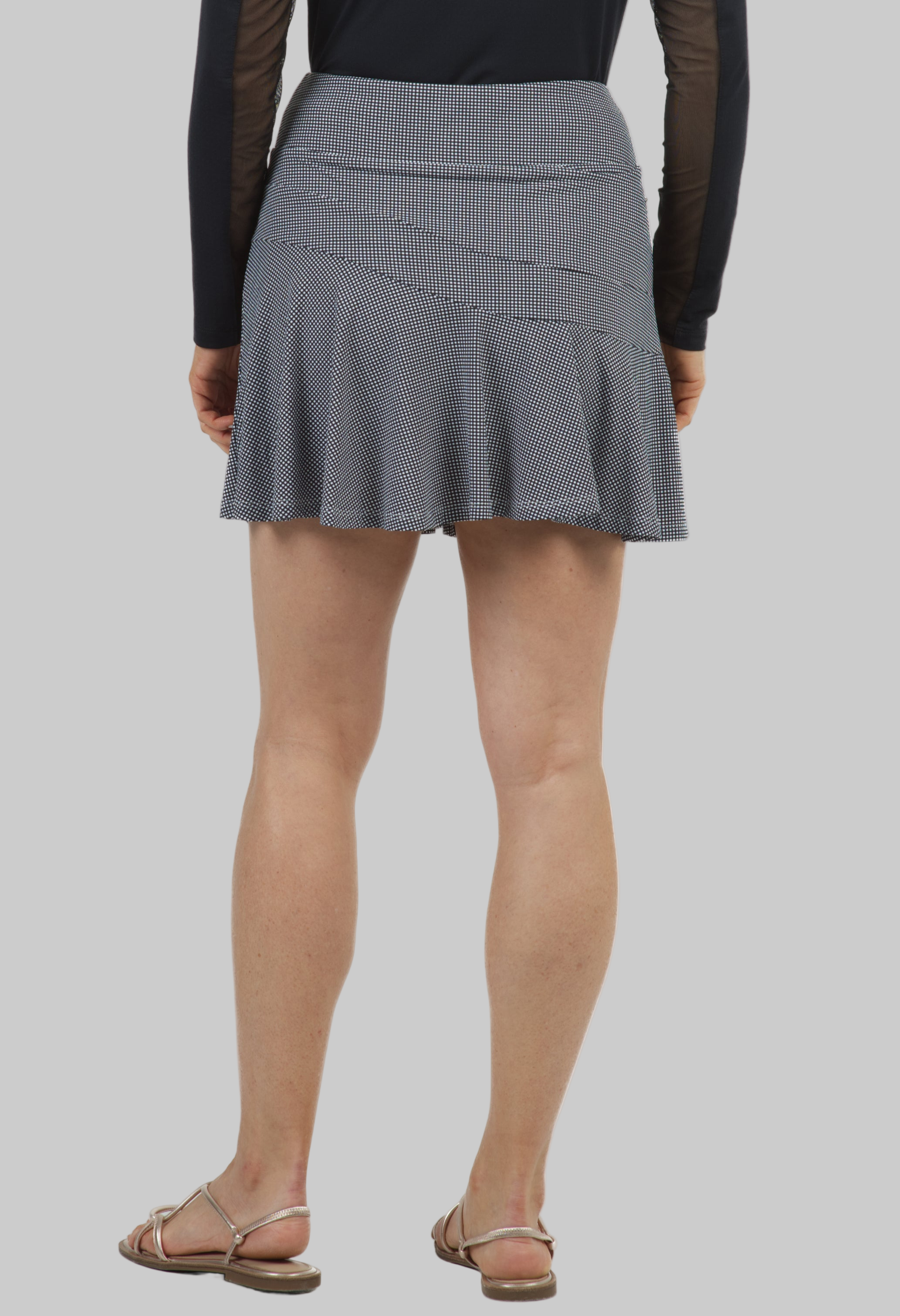 Mini Check Flounce Skort 16.25"