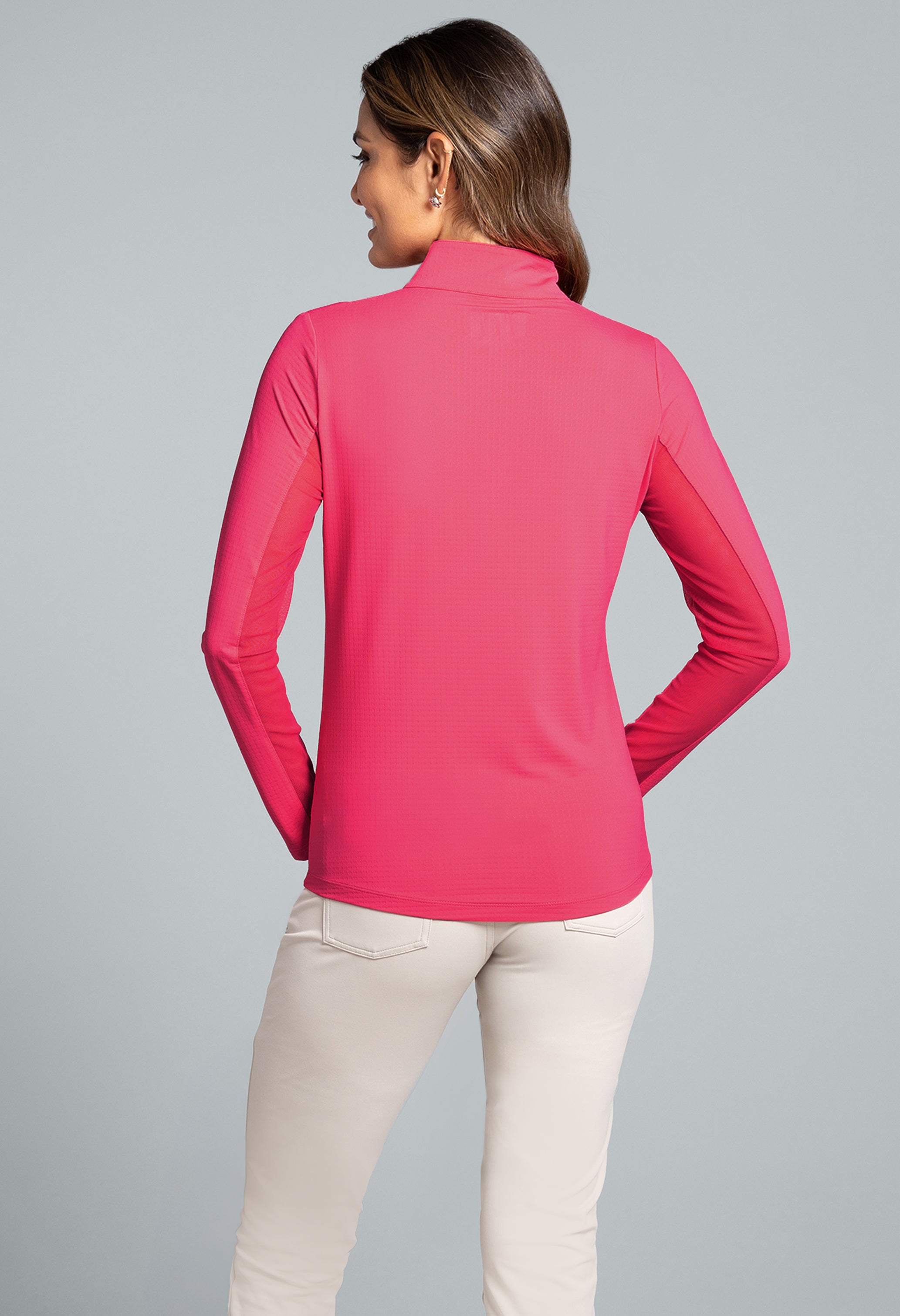 Solid Long Sleeve Mock Neck Top