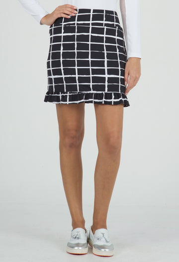 Cordova Print Ruffle Trim Skort