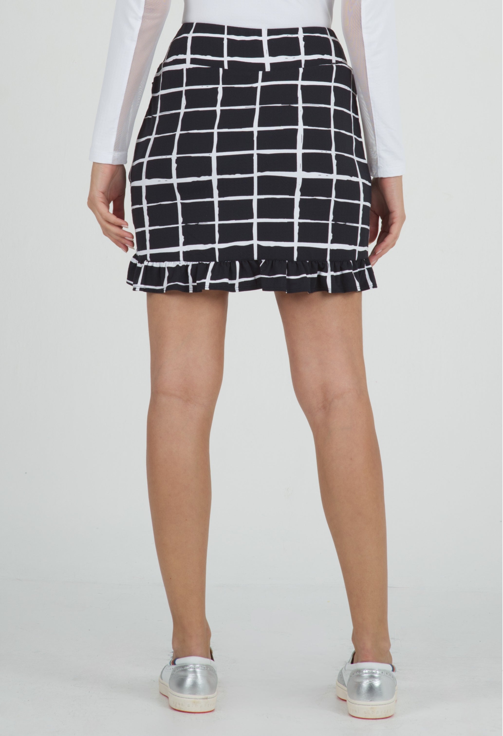 Cordova Print Ruffle Trim Skort 17.5"