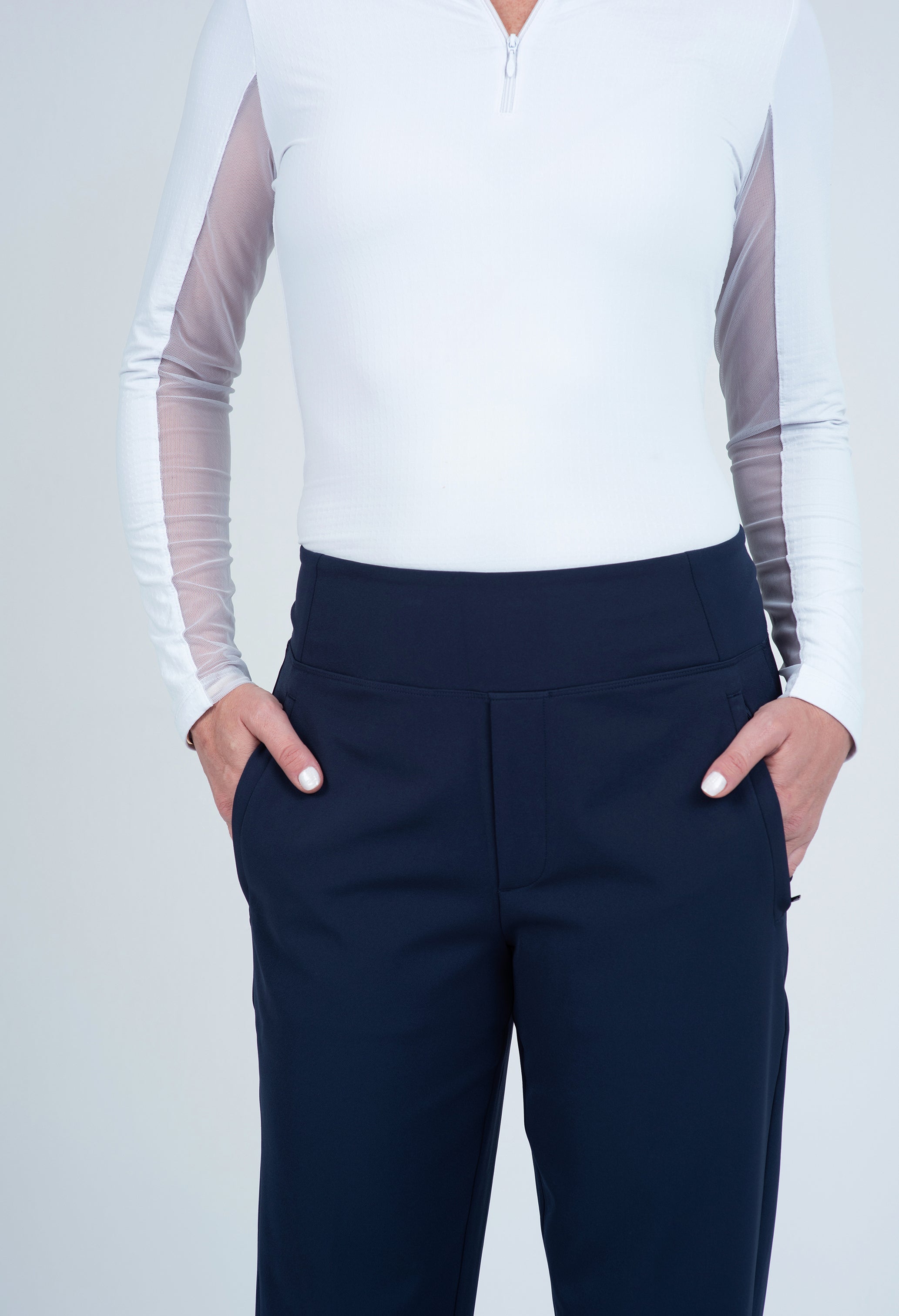 IBKÜL - Solid Knit Ankle Pants - 70000 - Color: Midnight
