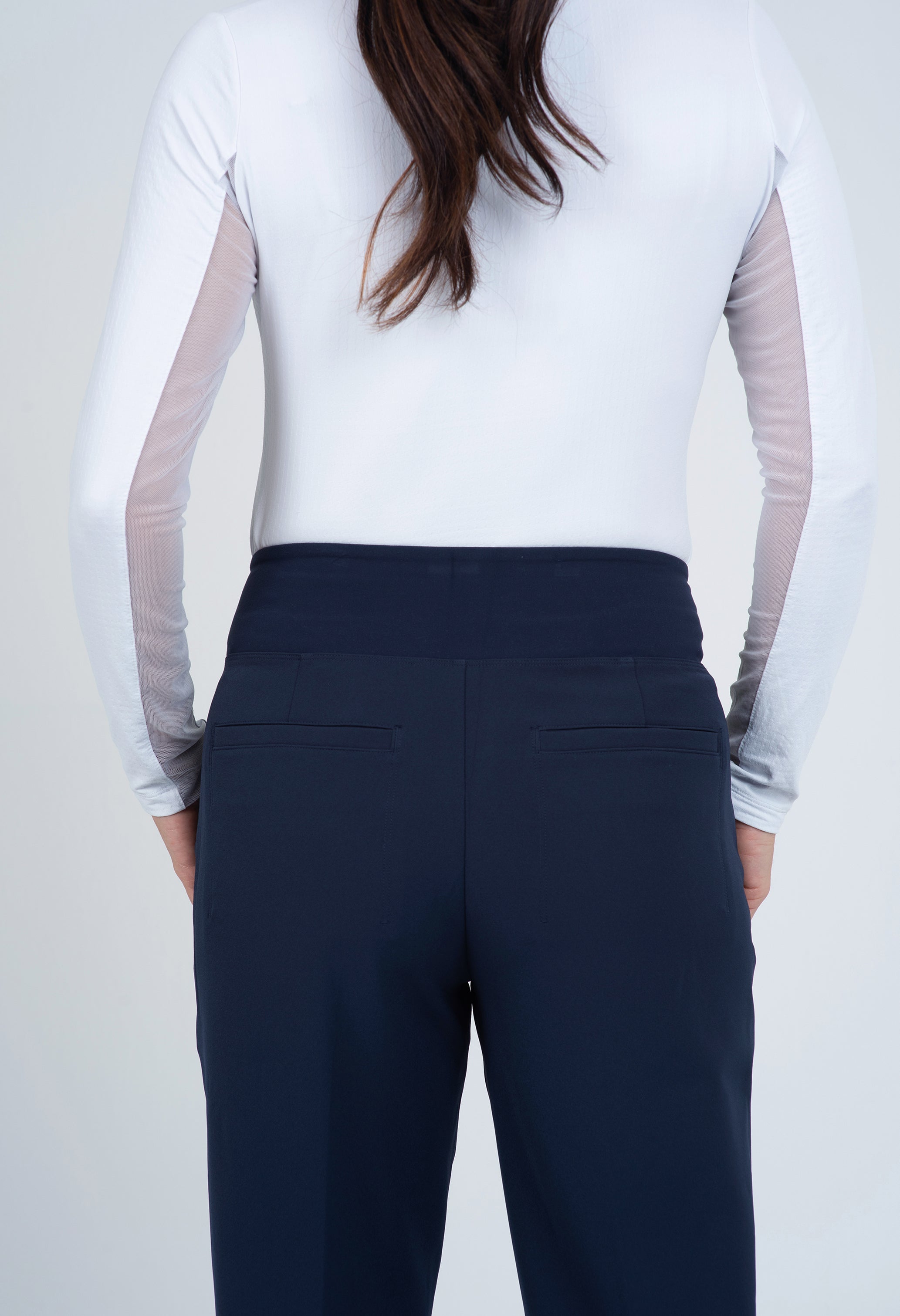 IBKÜL - Solid Knit Ankle Pants - 70000 - Color: Midnight