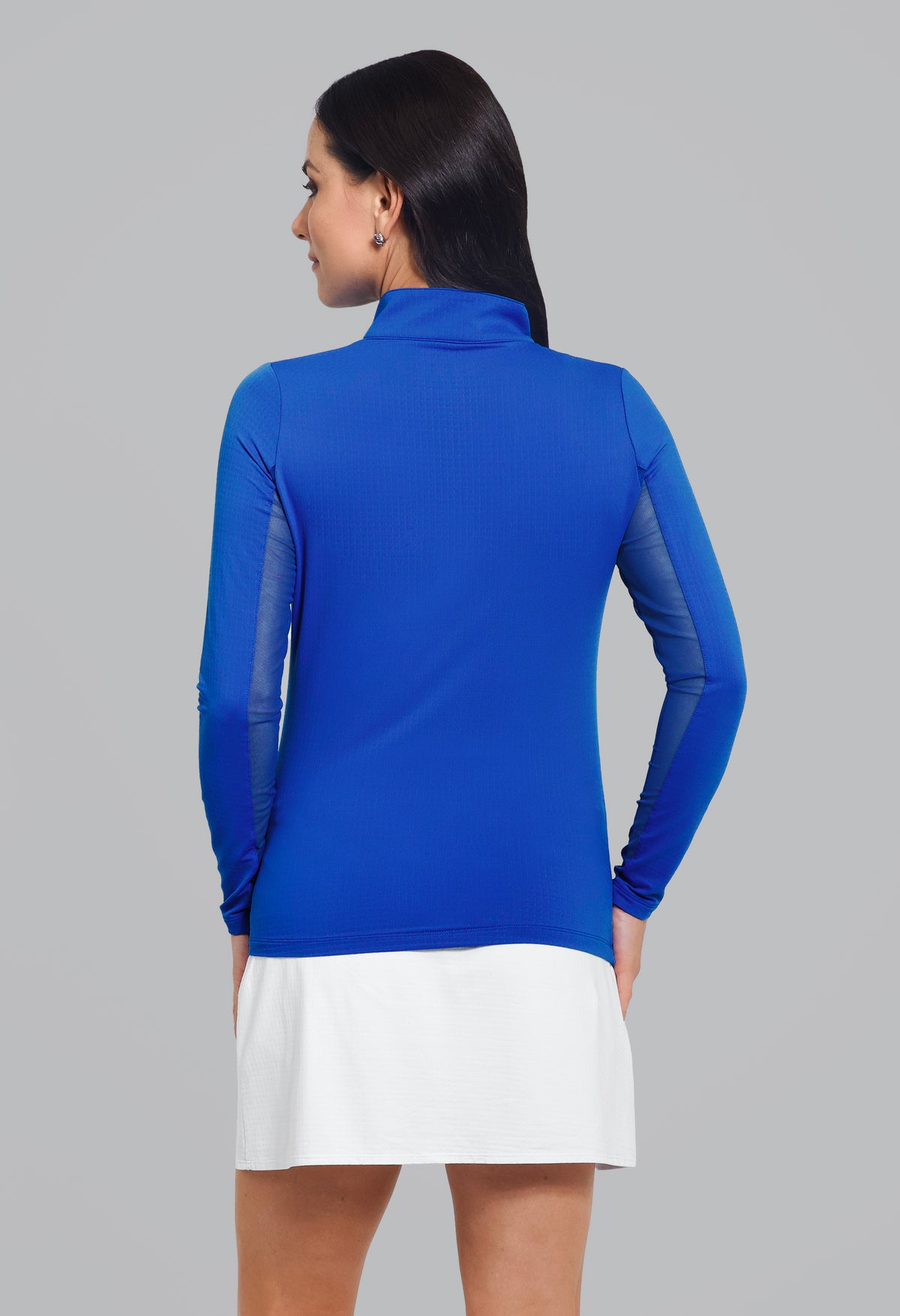 Solid Long Sleeve Mock Neck Top