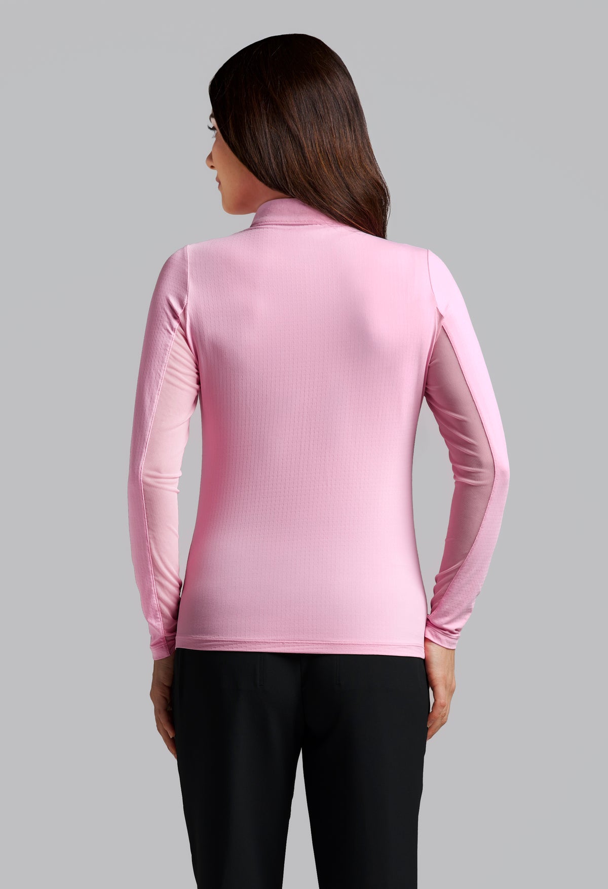 Solid Long Sleeve Mock Neck Top