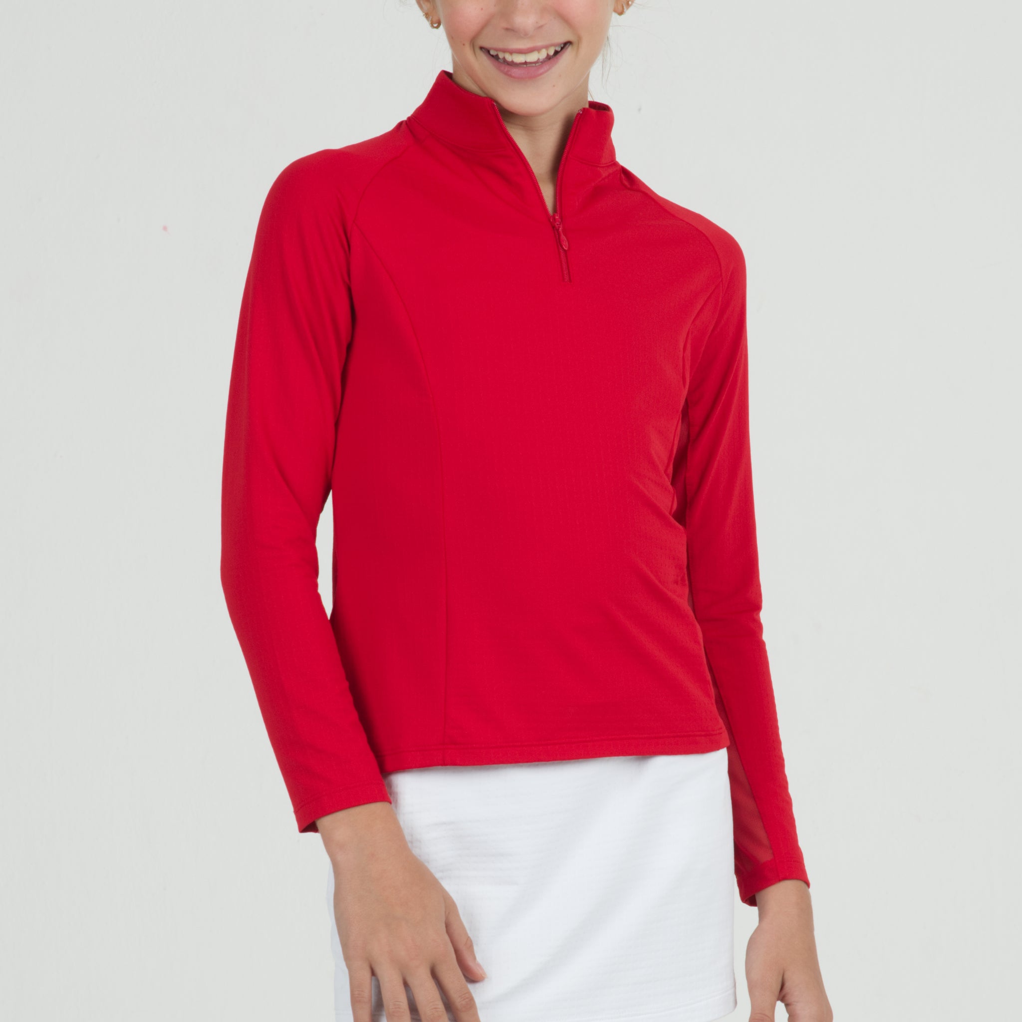 IBKÜL - Youth Solid Long Sleeve Mock Neck Top - 80000G - Color: Blue