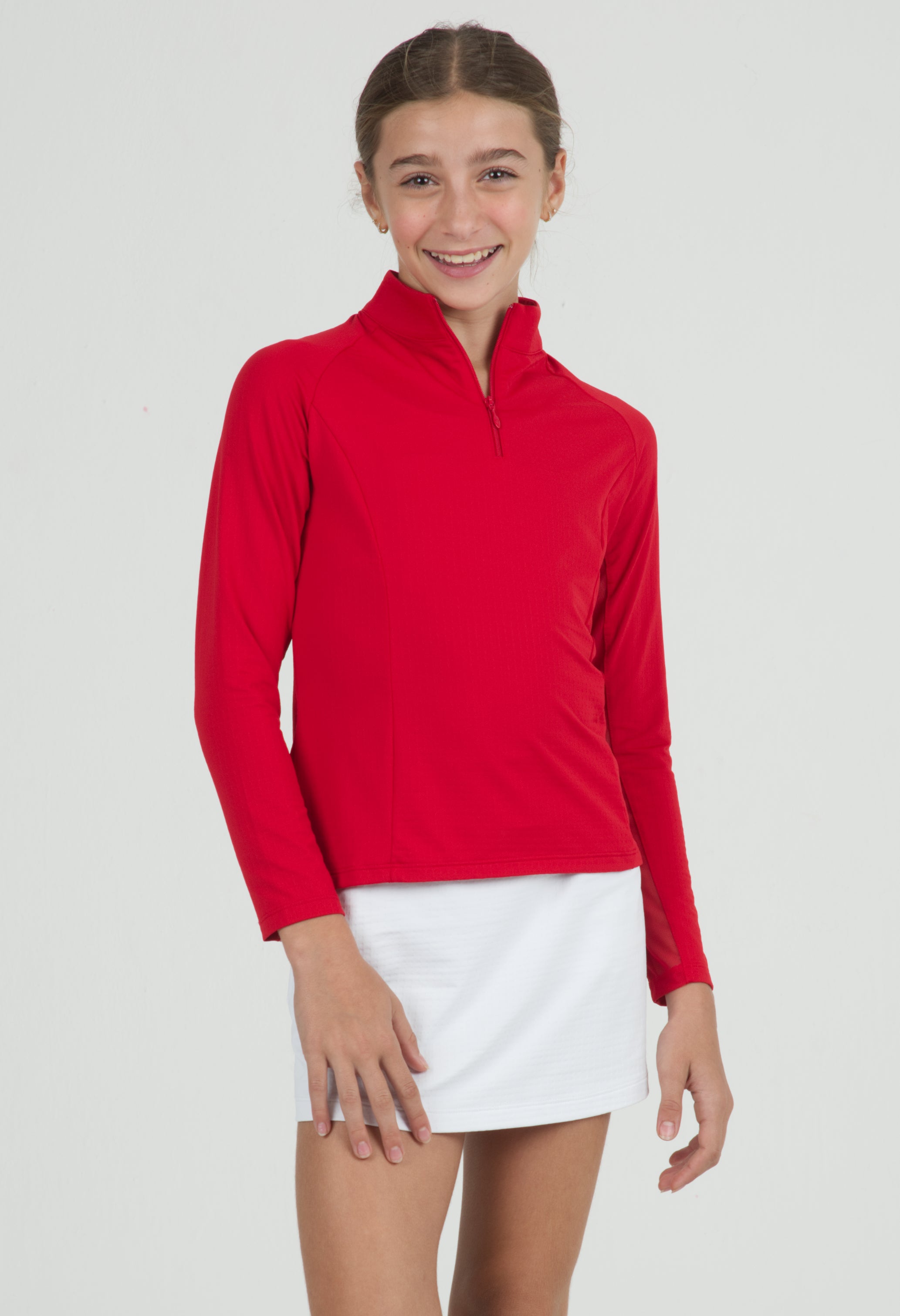 Youth Solid Long Sleeve Mock Neck Top