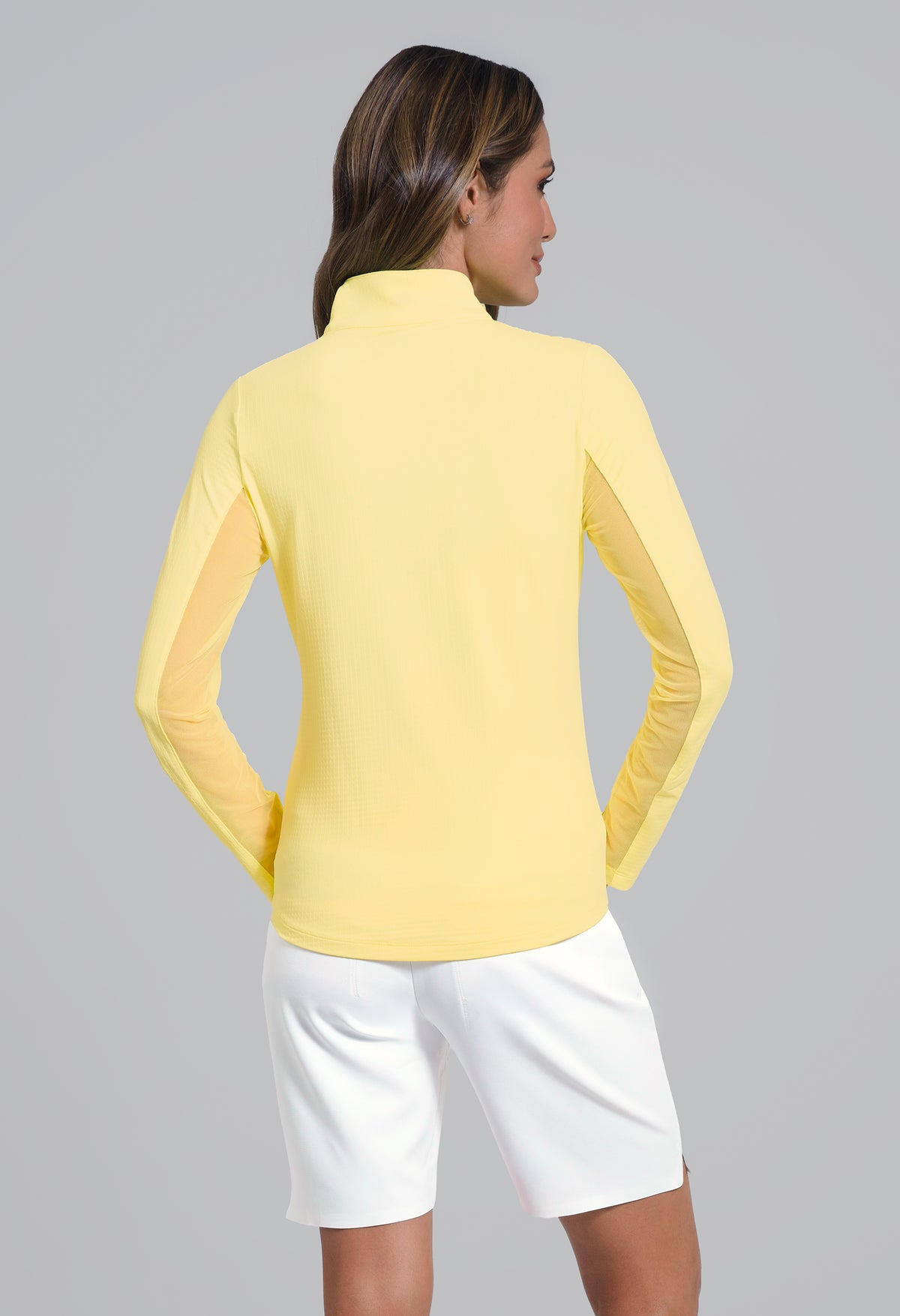 Solid Long Sleeve Mock Neck Top