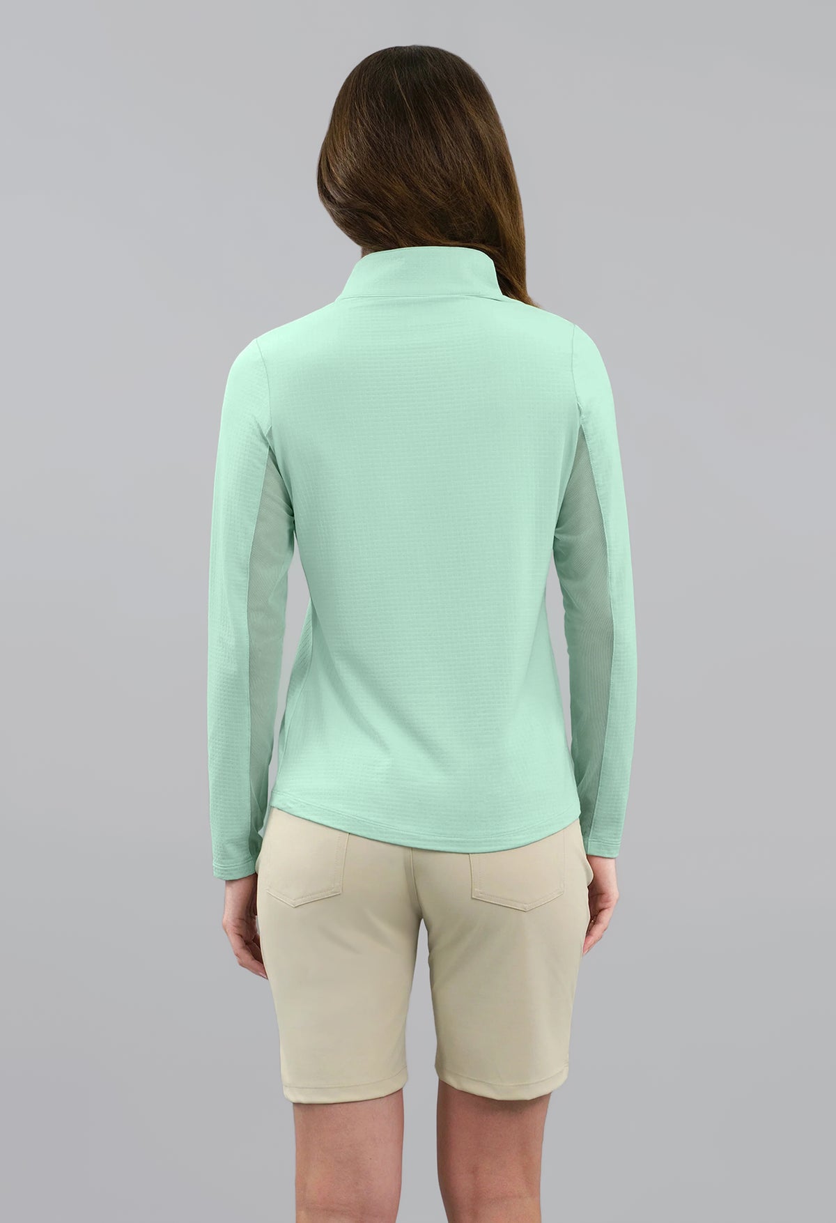 Solid Long Sleeve Mock Neck Top