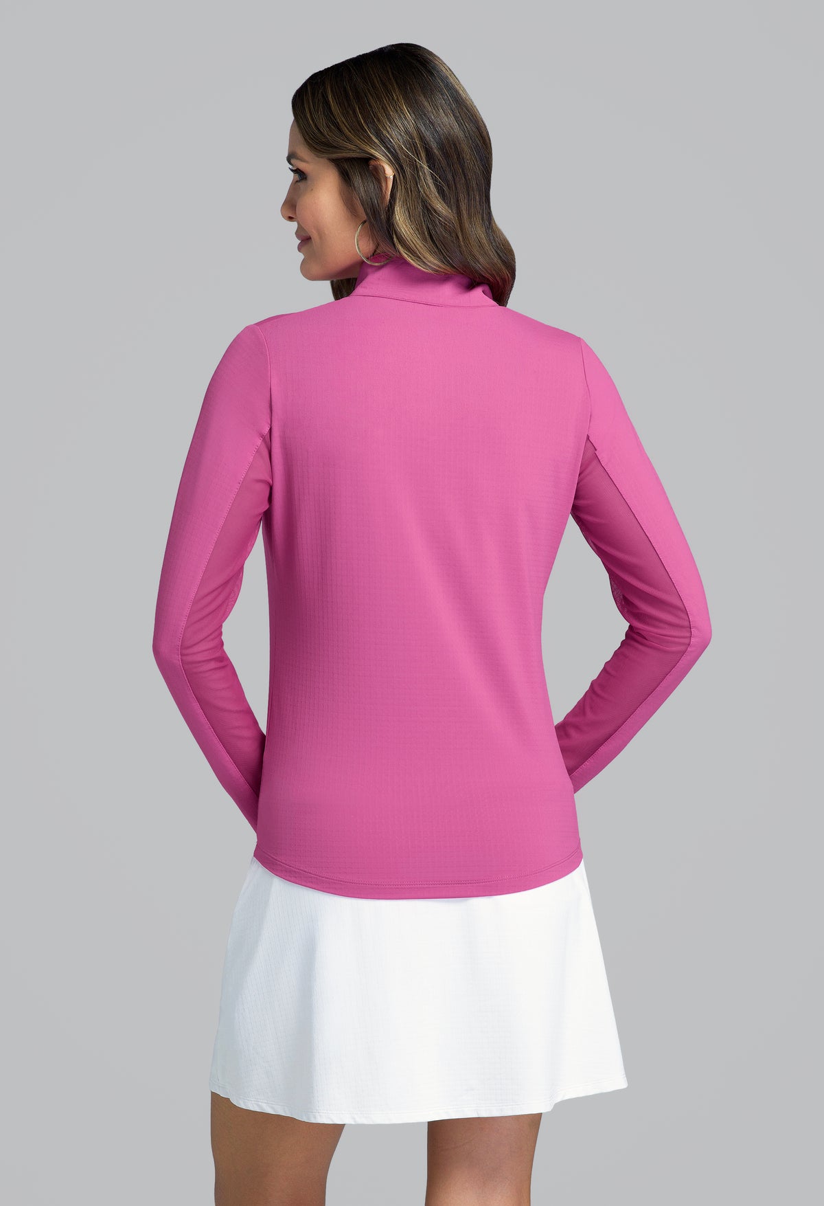 Solid Long Sleeve Mock Neck Top