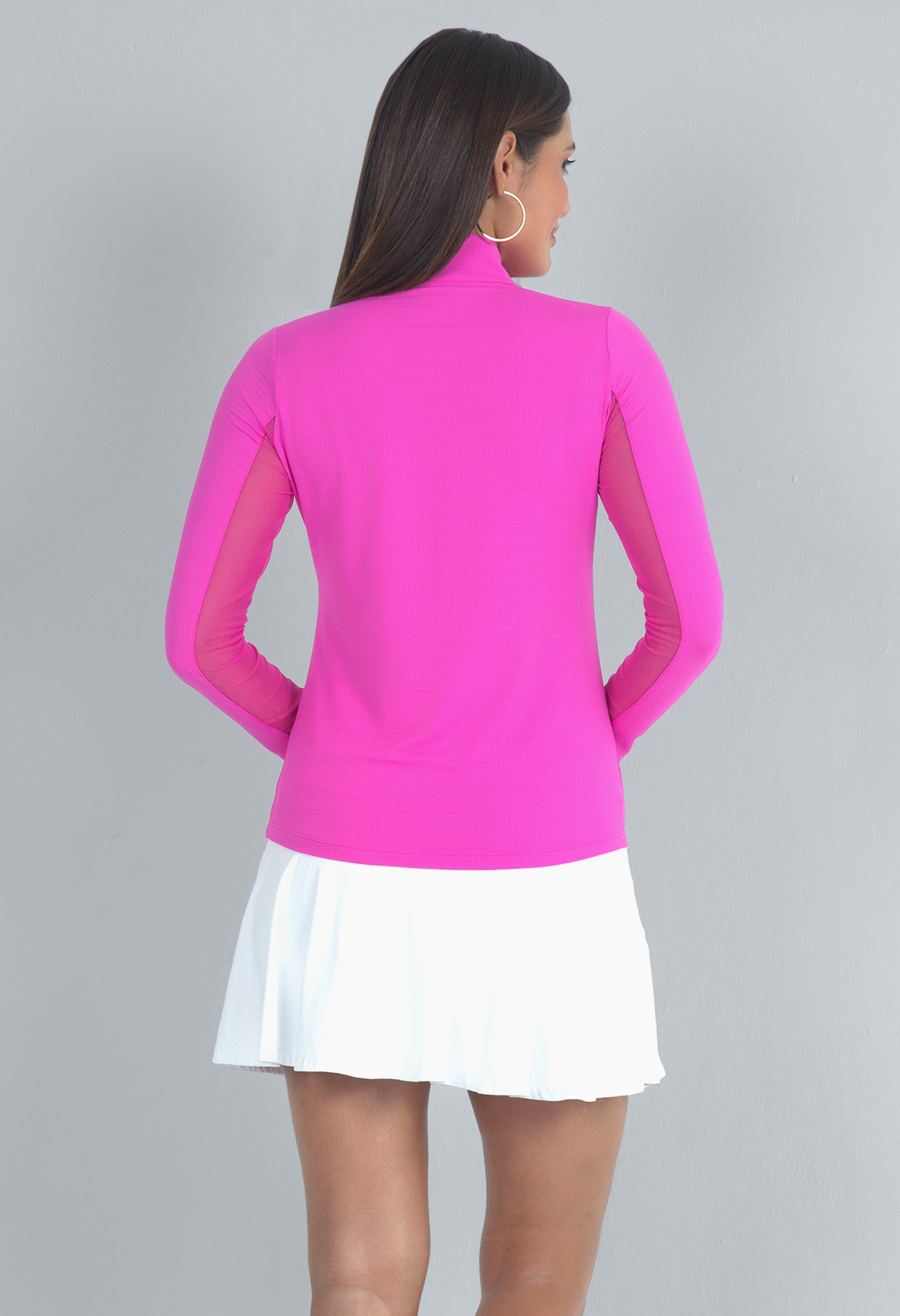 Solid Long Sleeve Mock Neck Top