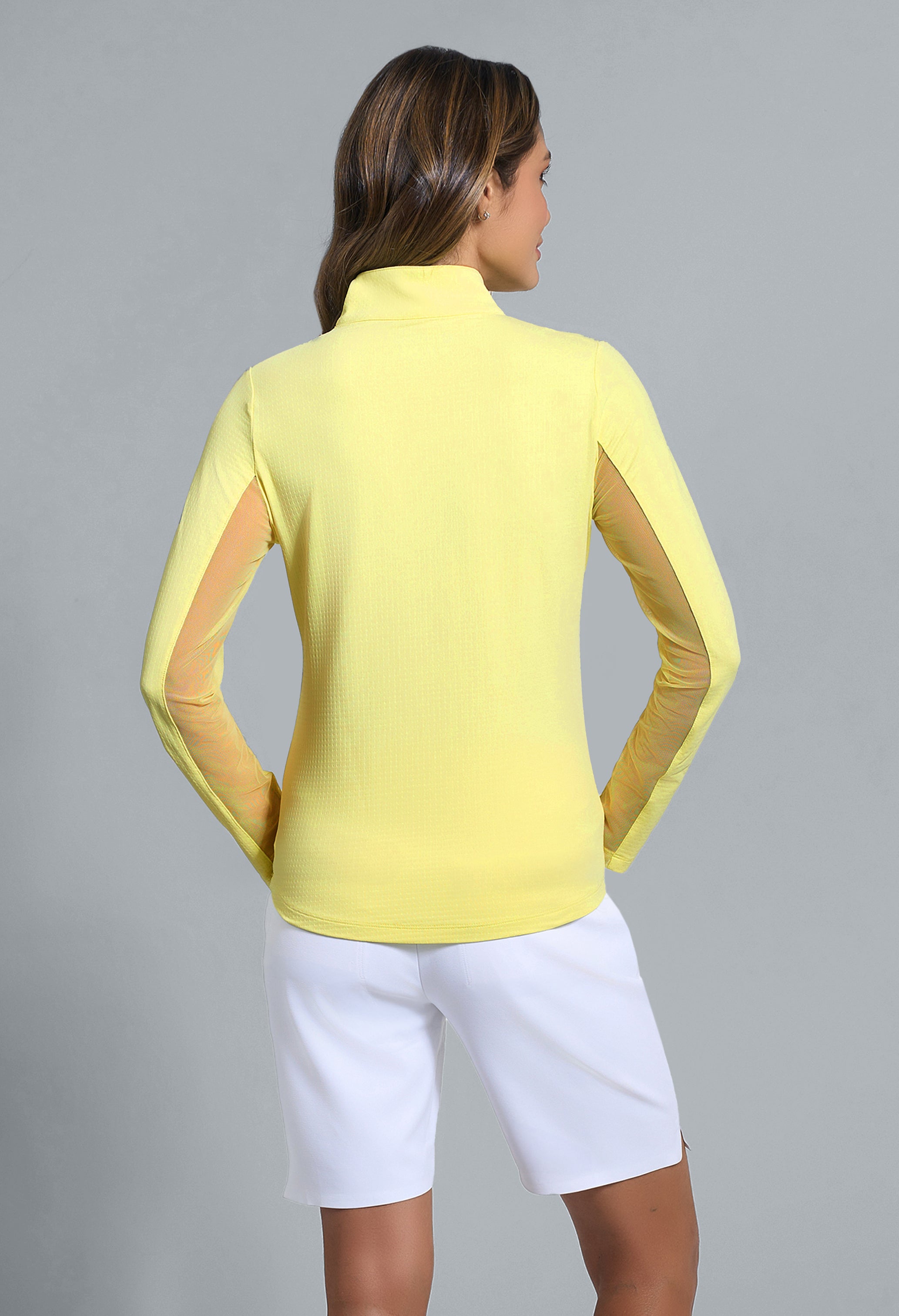 Solid Long Sleeve Mock Neck Top