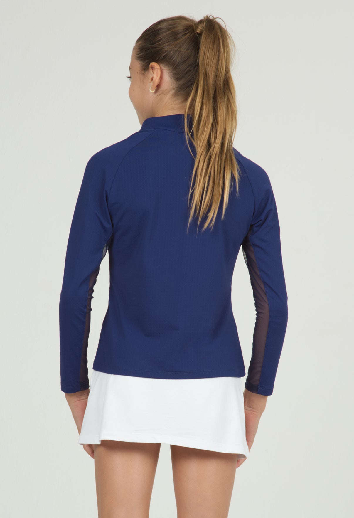 IBKÜL - Youth Solid Long Sleeve Mock Neck Top - 80000G - Color: Blue