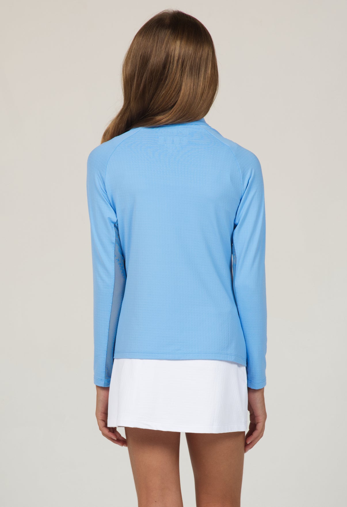 IBKÜL - Youth Solid Long Sleeve Mock Neck Top - 80000G - Color: Blue