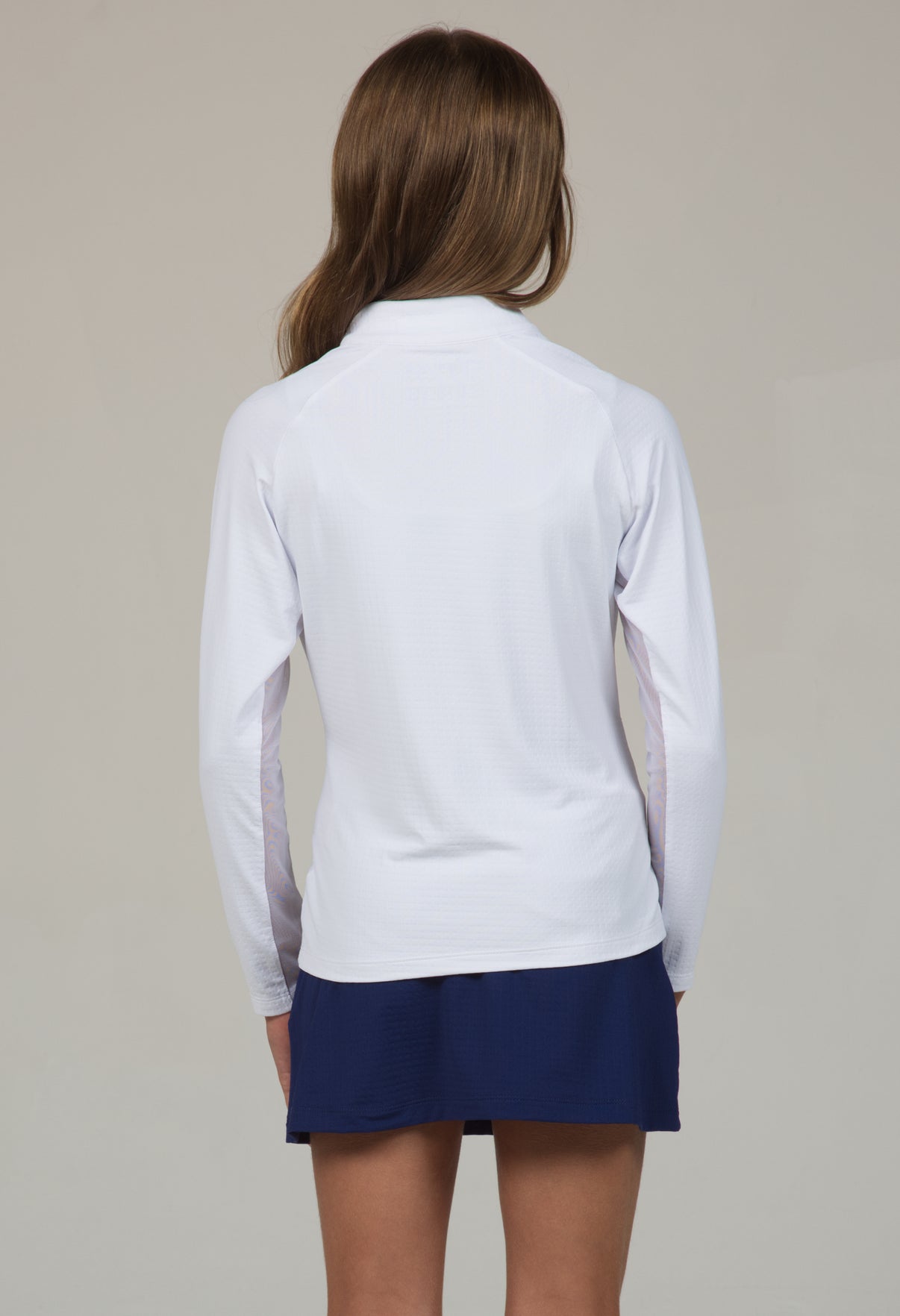 IBKÜL - Youth Solid Long Sleeve Mock Neck Top - 80000G - Color: Blue