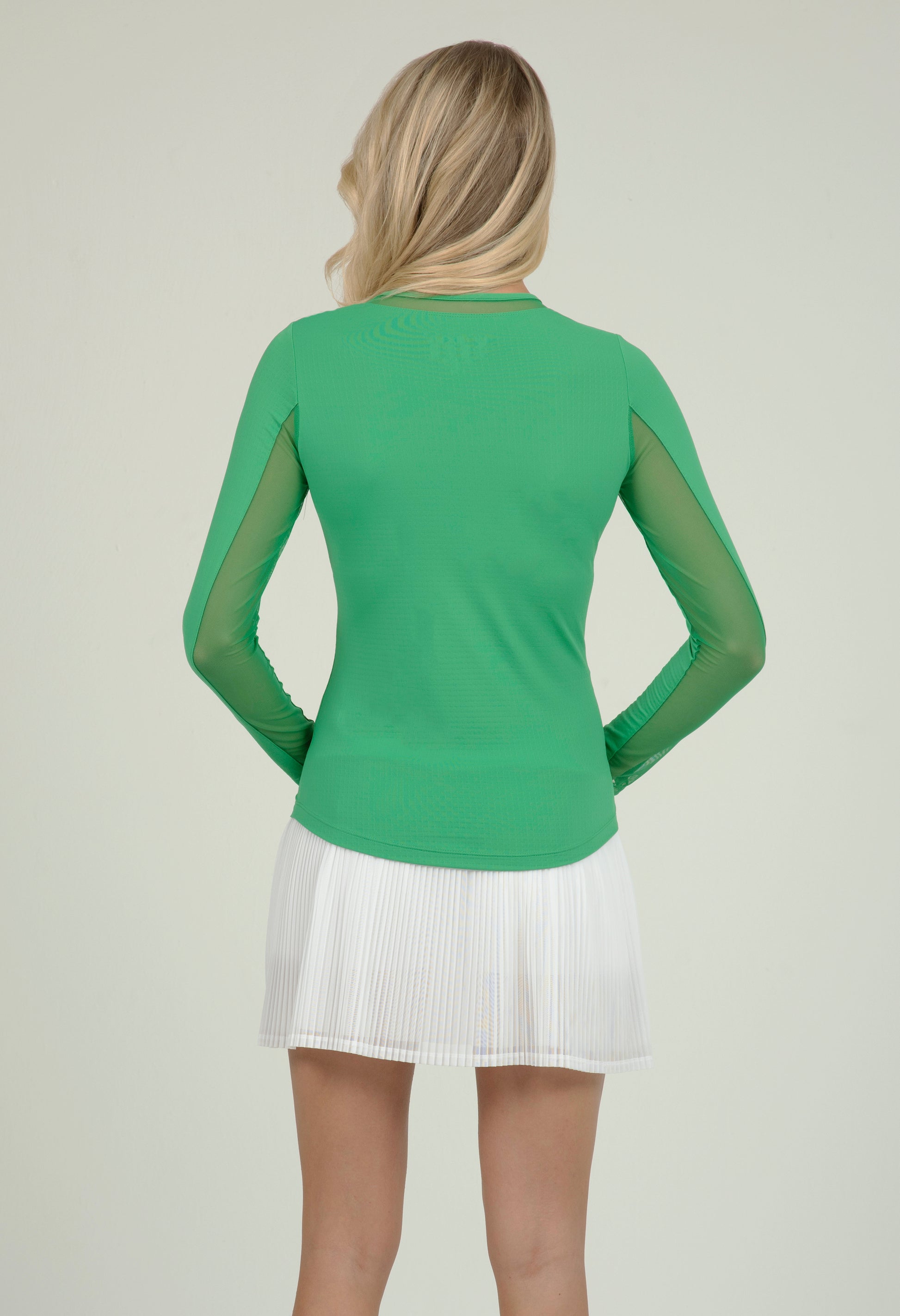 IBKÜL - Long Sleeve Crew Neck with Mesh - 83000 - Color: Green