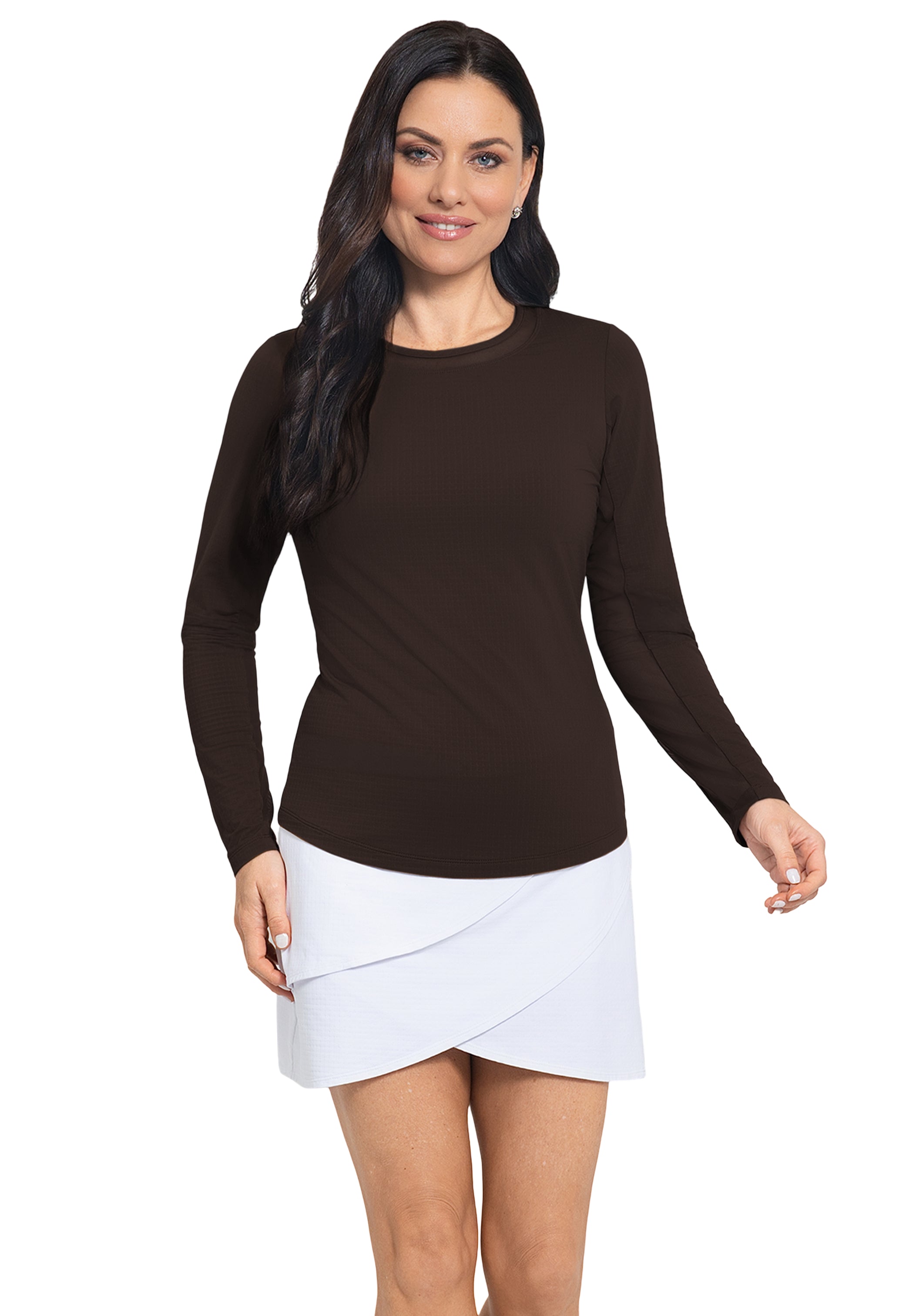 Long Sleeve Crew Neck with Mesh