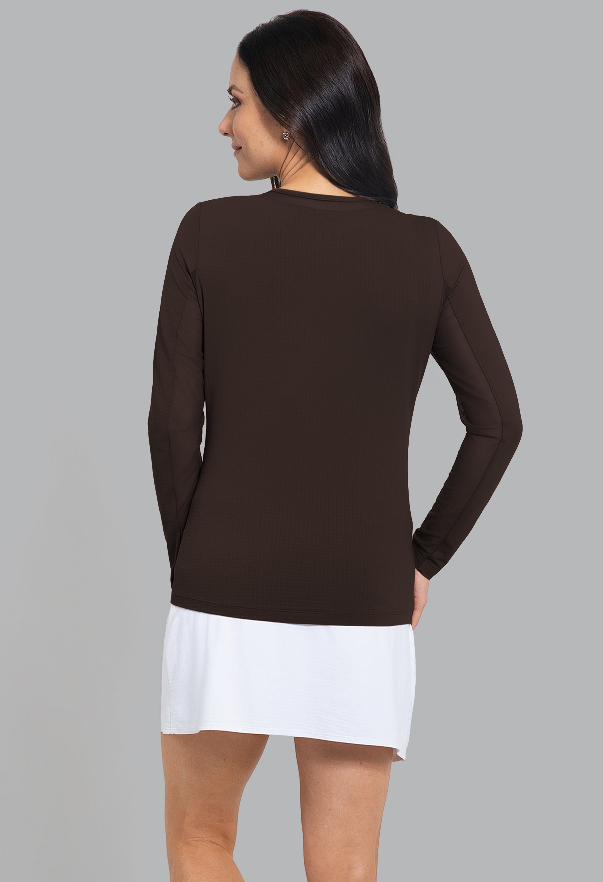 Long Sleeve Crew Neck with Mesh