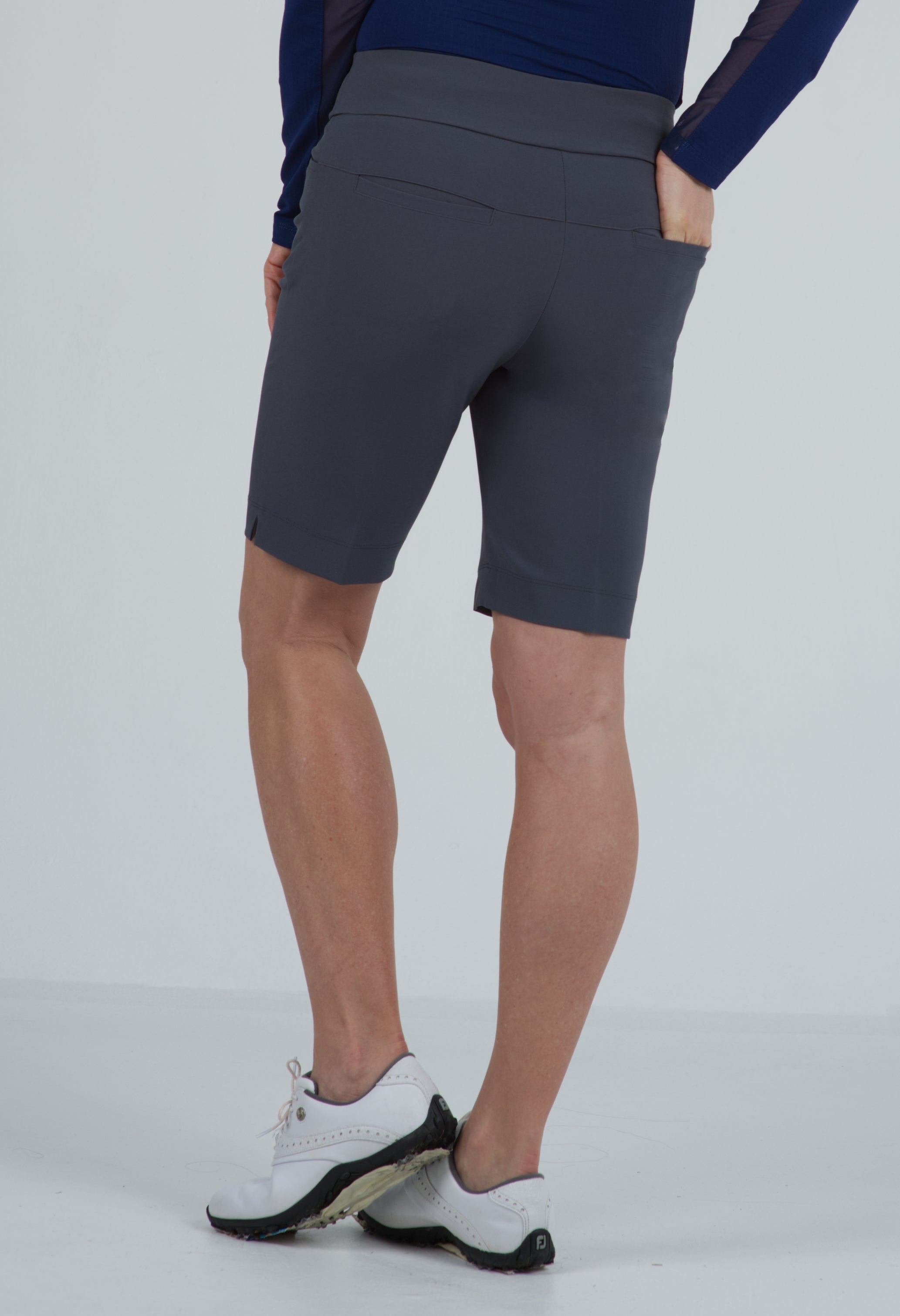 IBKÜL - Stain resistant Solid Women's Shorts - 73000 - Color: Charcoal