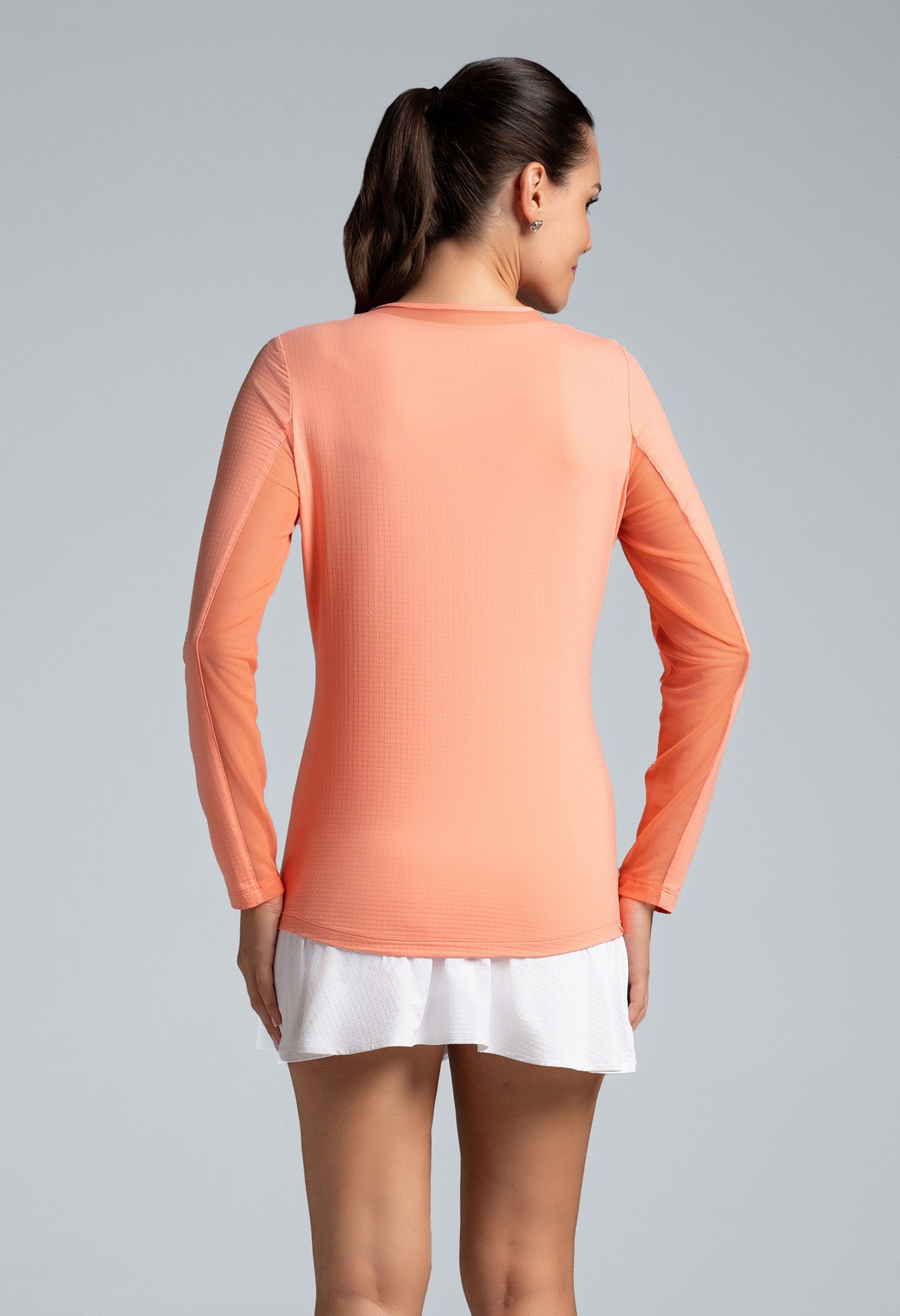 Long Sleeve Crew Neck with Mesh