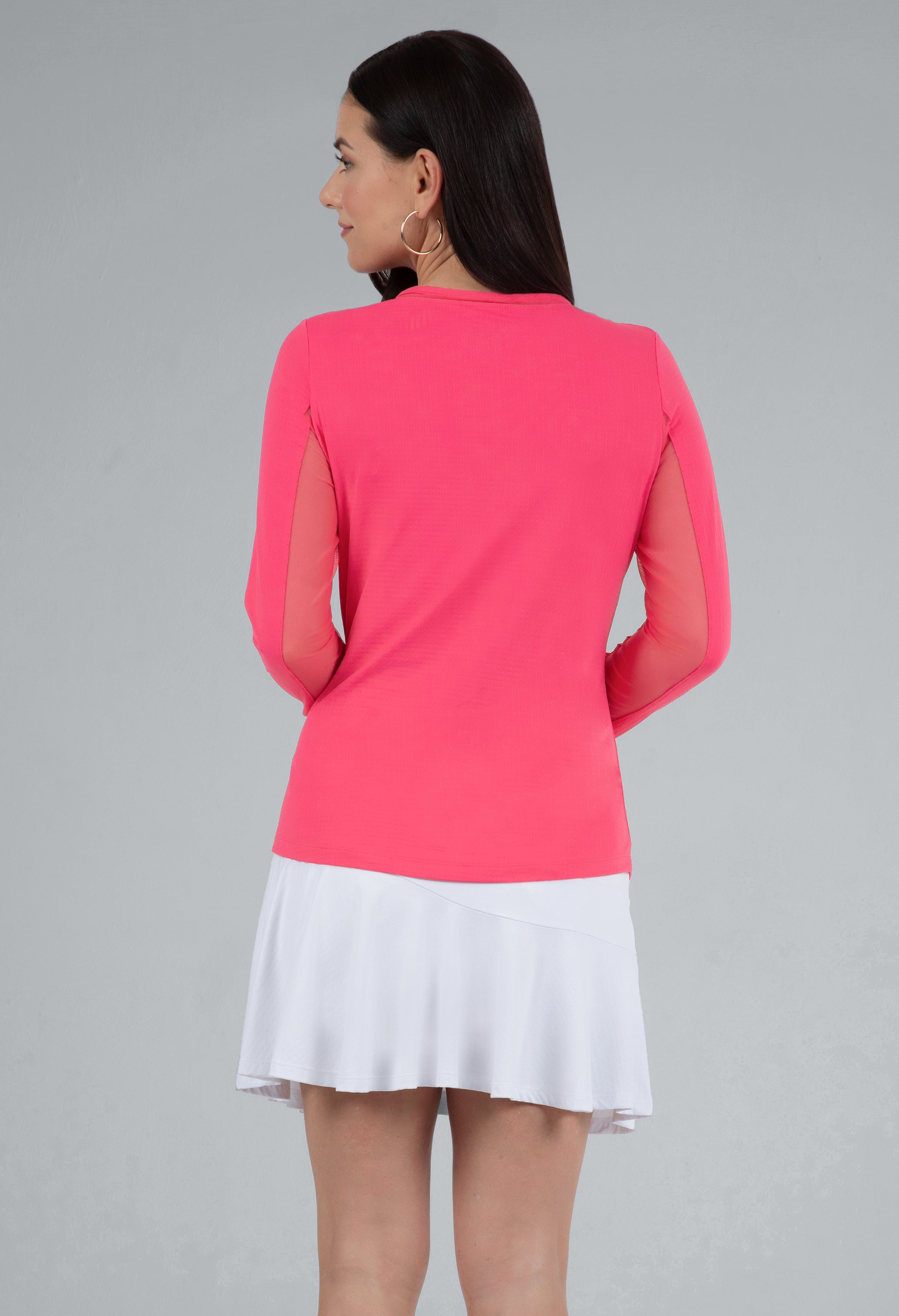 Long Sleeve Crew Neck with Mesh