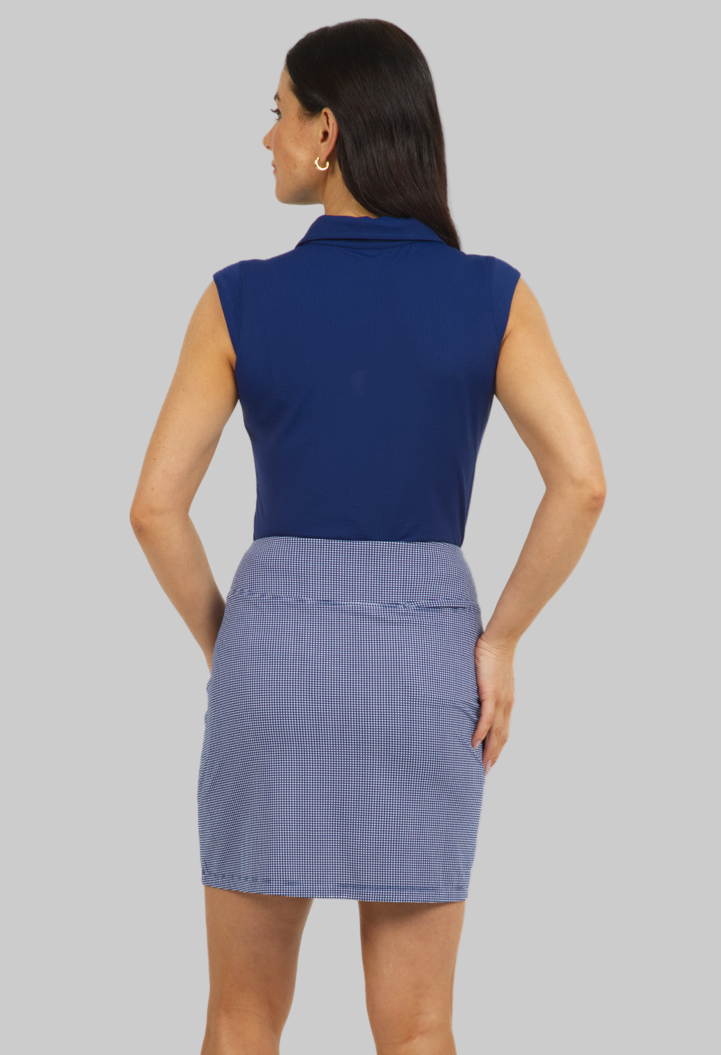 Mini Check Print Skort 18"