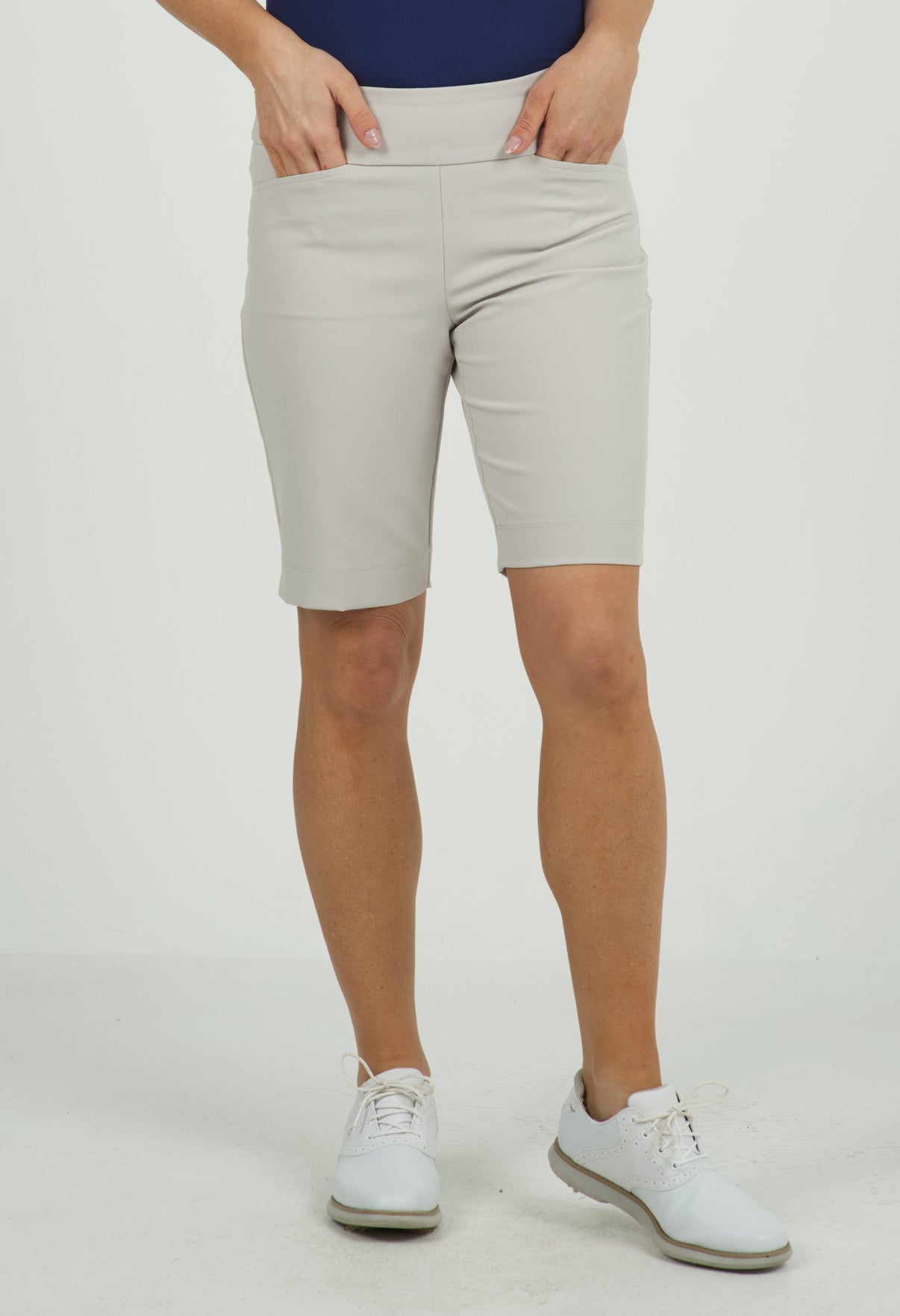 IBKÜL - Stain resistant Solid Women's Shorts - 73000 - Color: Charcoal