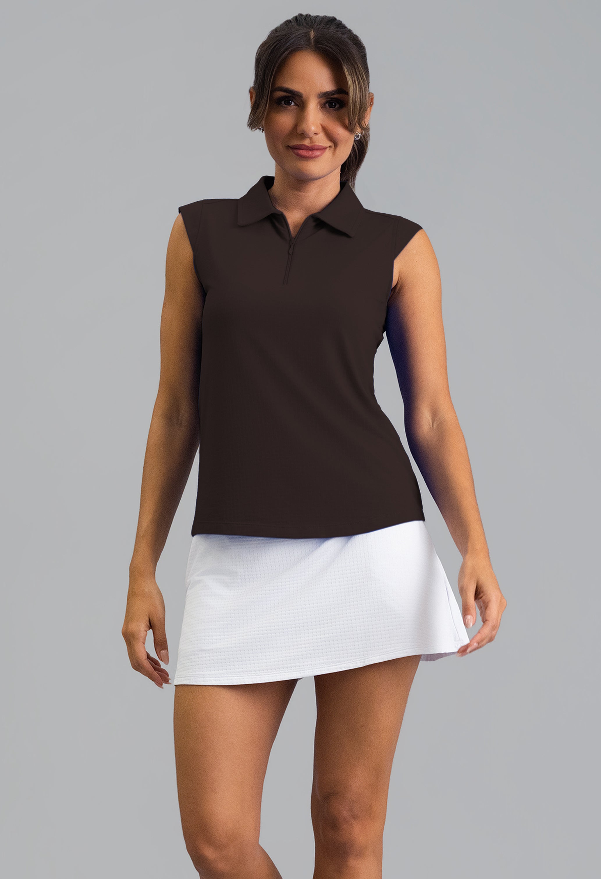Solid Sleeveless Polo