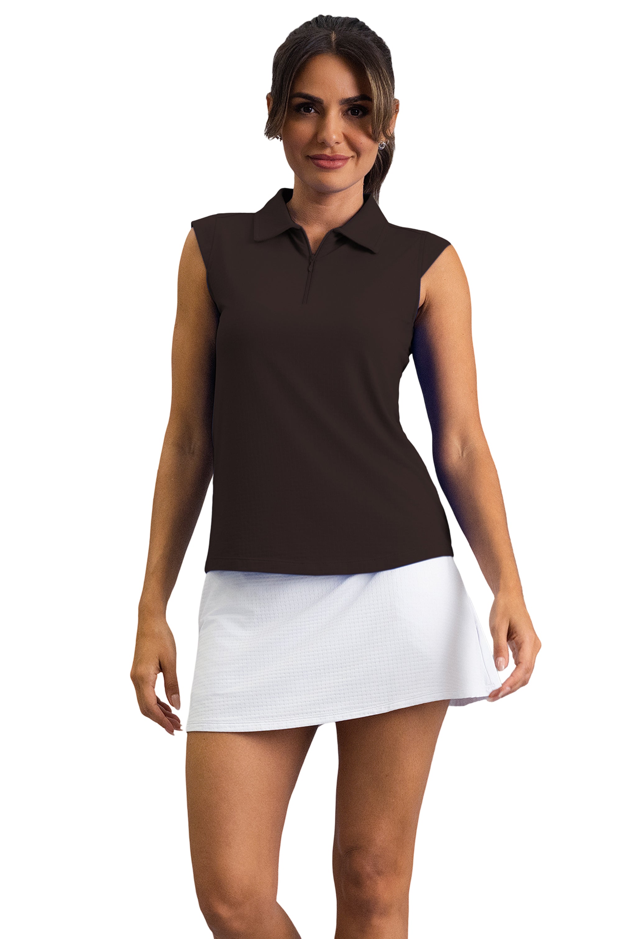 Solid Sleeveless Polo