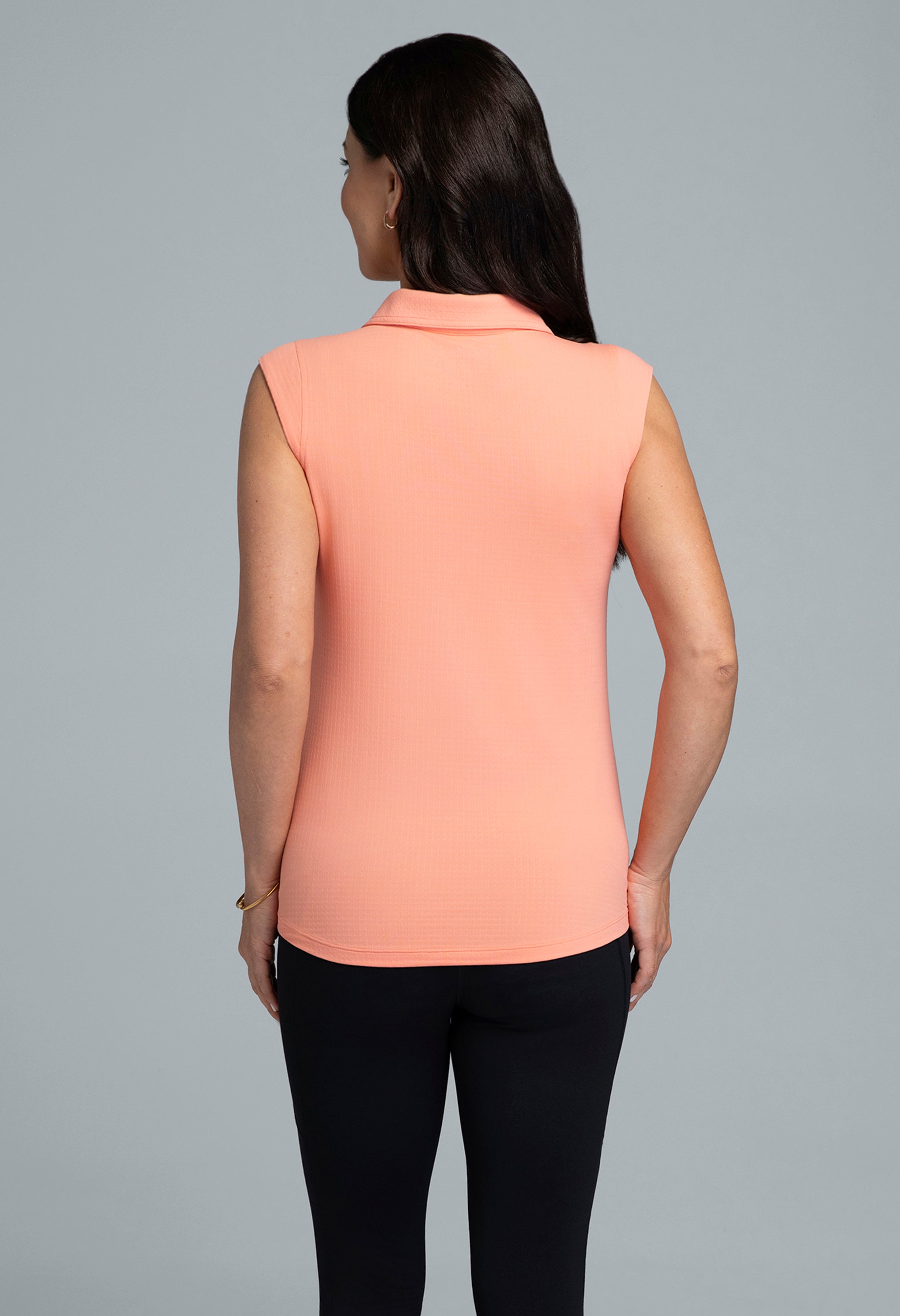 Solid Sleeveless Polo