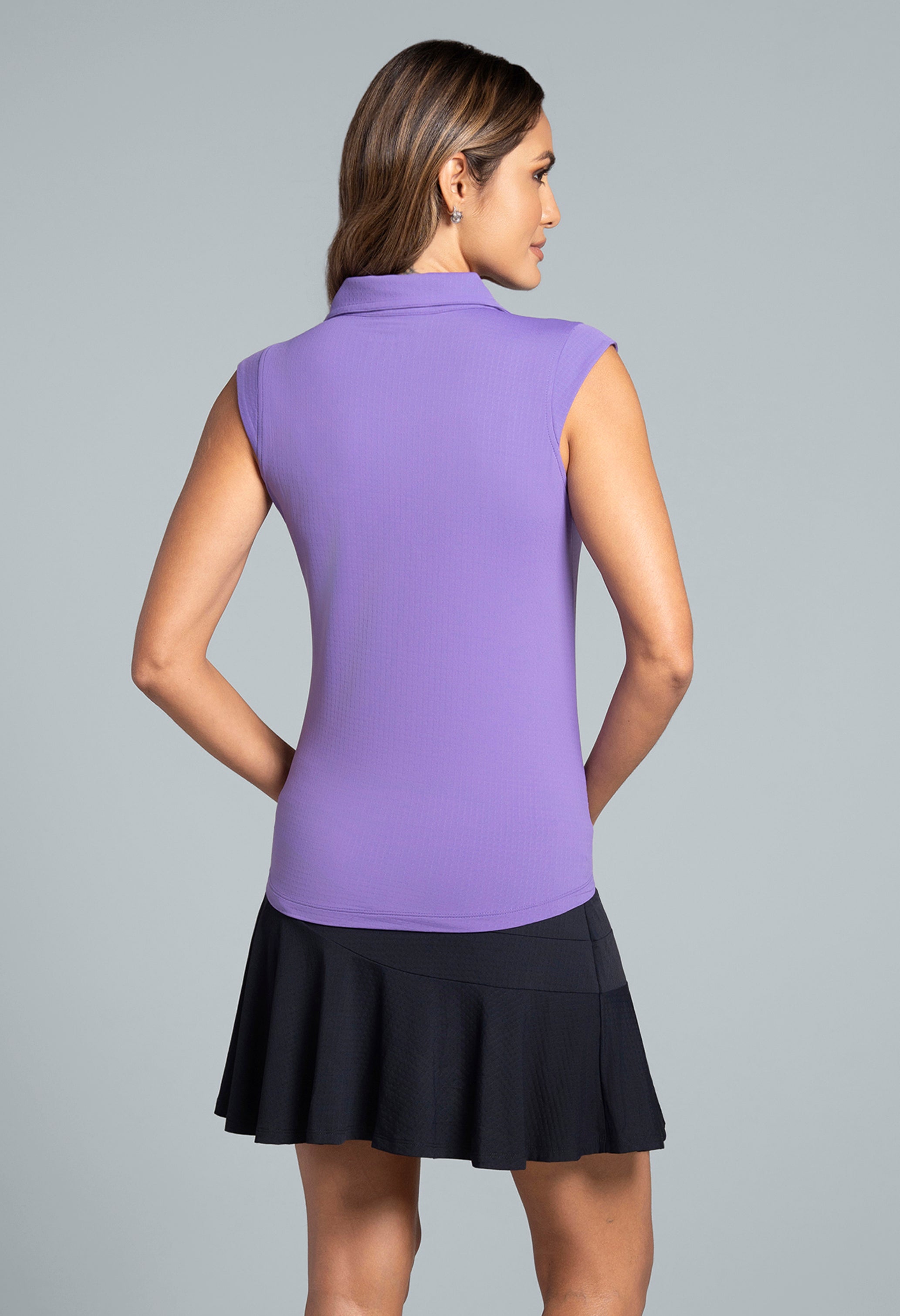 Solid Sleeveless Polo