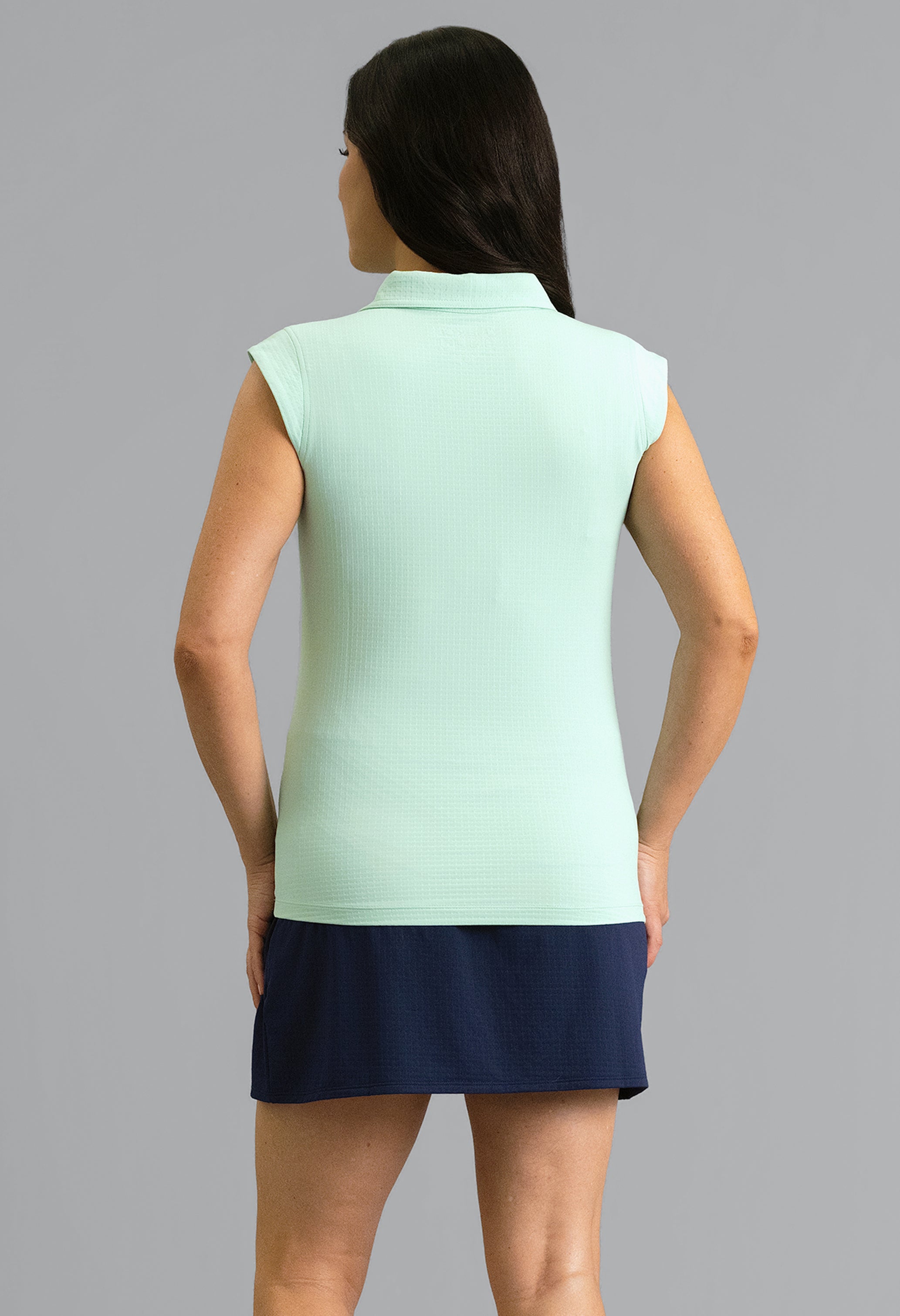 Solid Sleeveless Polo