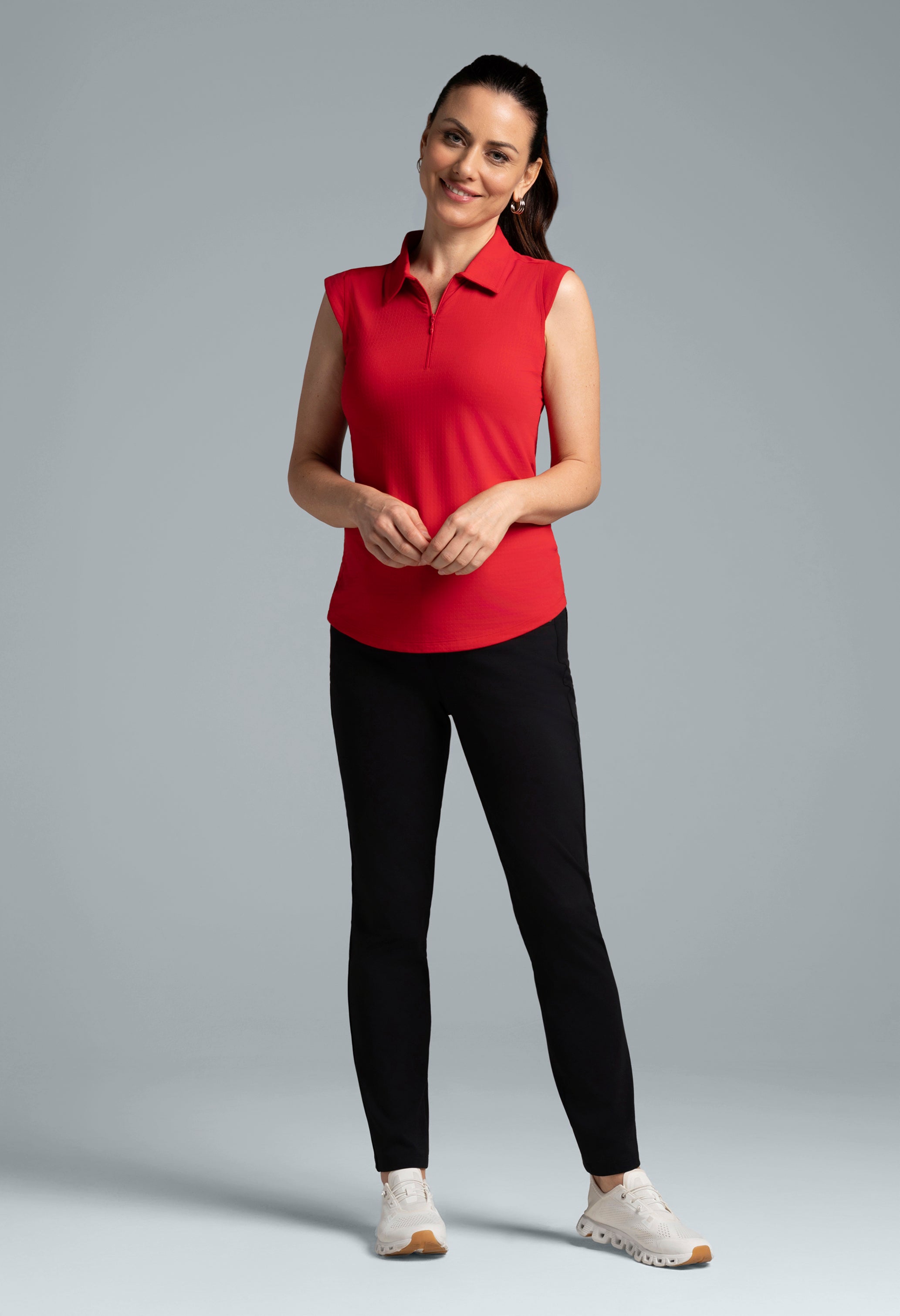 Solid Sleeveless Polo